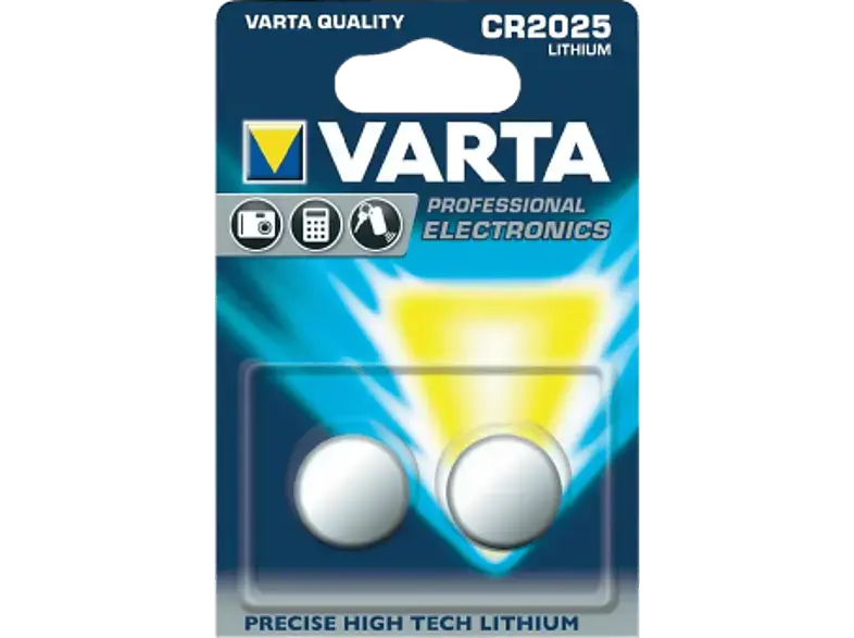 Varta CR2025 Knopfbatterien, 2er Pack; Knopfzelle
