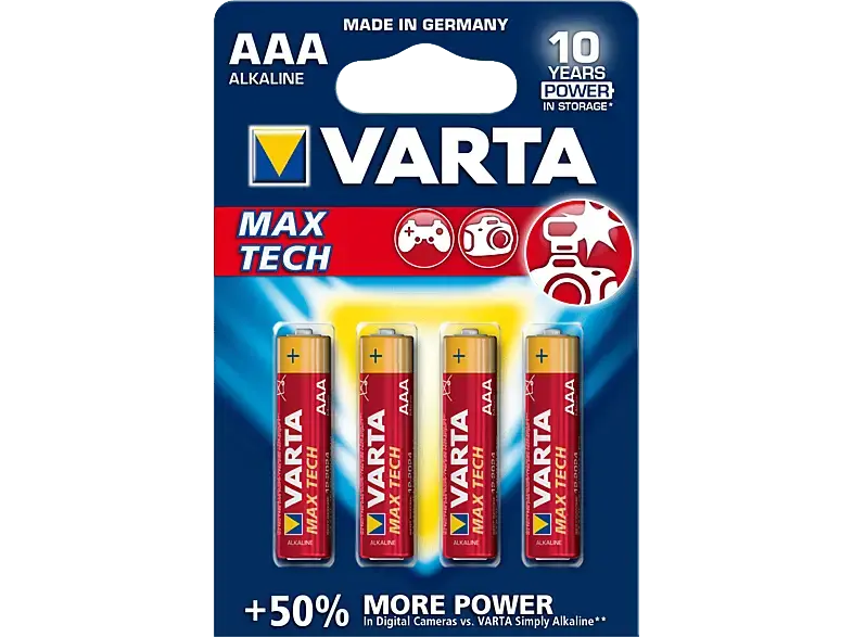 Varta Max Power AAA, 4er Pack; Batterie