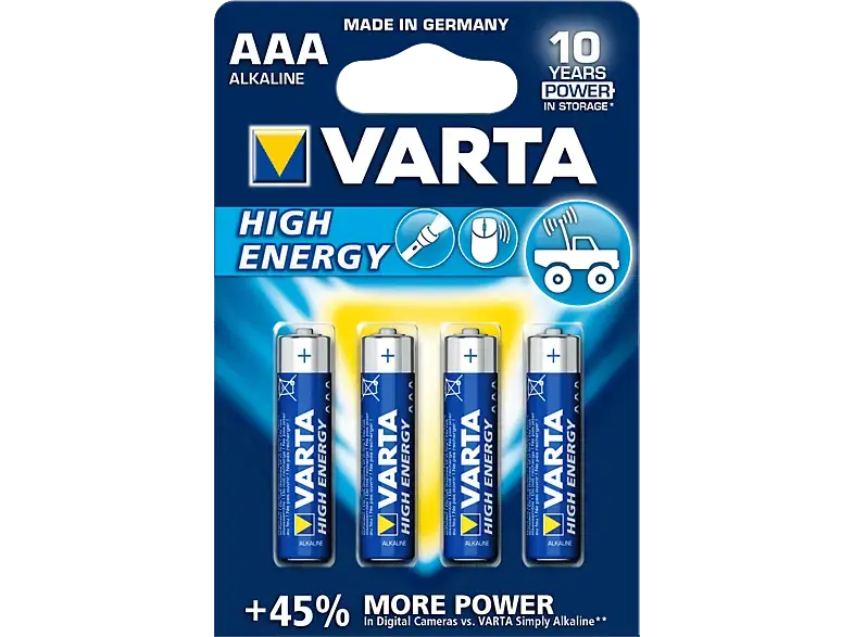 Varta AAA Micro ALK/man 1.5V, 4er Pack; Batterie