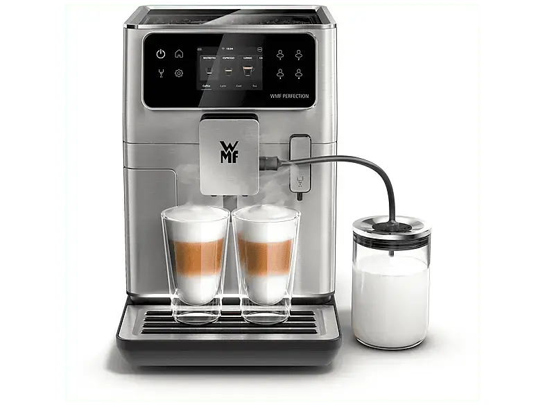 WMF CP 813D10 Perfection 660 Fully Kaffeevollautomat (Silber, Kegelmahlwerk aus Edelstahl, 15 bar, Milchschlauch)