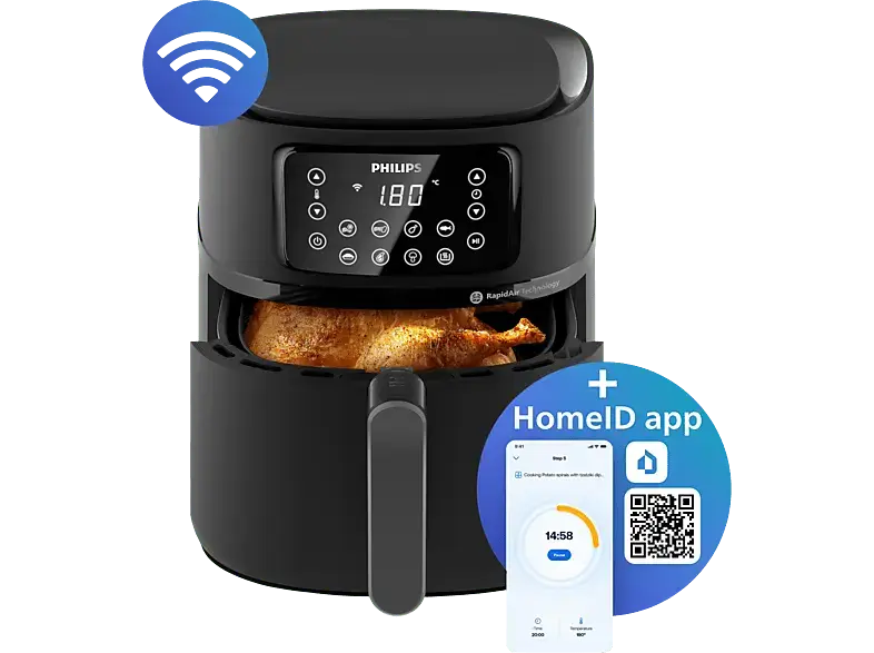 Philips HD9285/90 Series 5000 Airfryer 1,4 kg, 2000 Watt, Schwarz