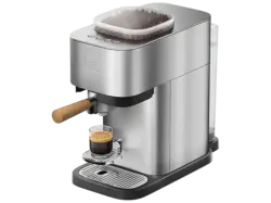 Philips BA500/00 Baristina Plus Espressomaschine (Edelstahl/Eschenholz, Mahlwerk aus Keramik, 1600 Watt, 16 bar)