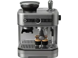 Philips PSA3218/01 Barista Brew Halbautomatische Espressomaschine (Silber, Konisches Mahlwerk aus Metall, 1350 Watt, 15 bar)