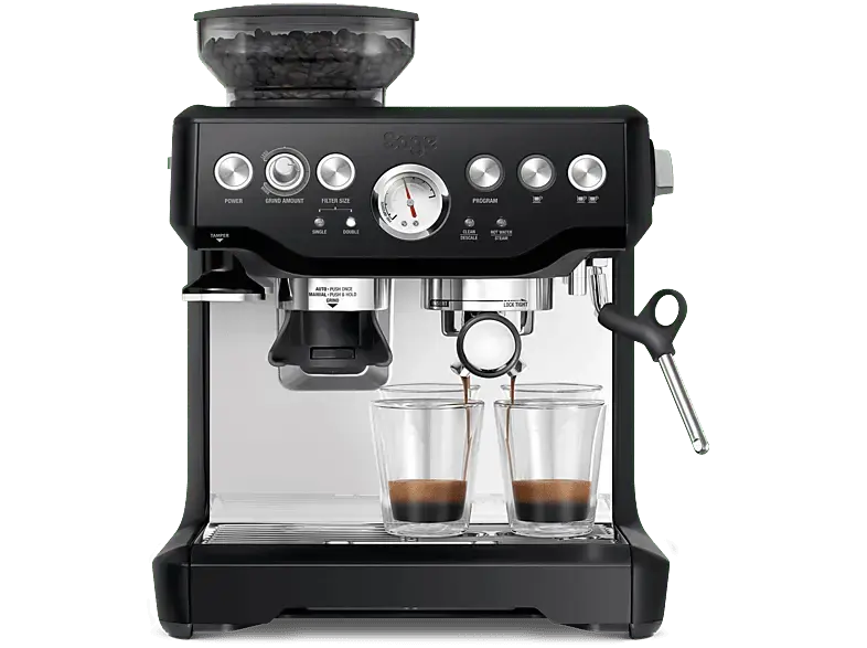SAGE Espressomaschine The Barista Express in Matt Schwarz SES875BTR2EEU1 Espresso-Maschine (Schwarz, Ja, 2400 Watt, 15 bar)