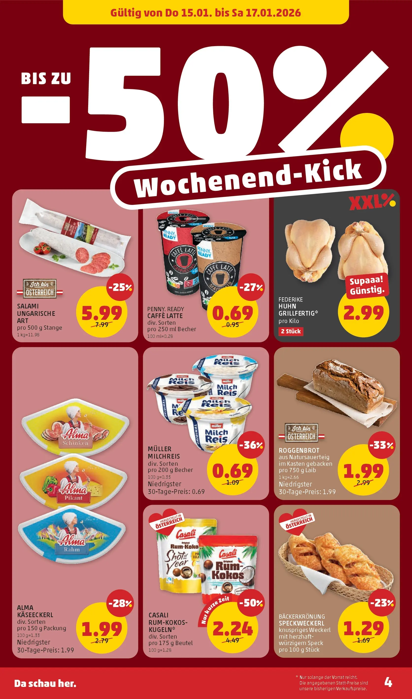 Penny Markt - PENNY: Die ganze Woche sparen. ab (14.01.2026) - Angebote, Prospekt | Seite: 4