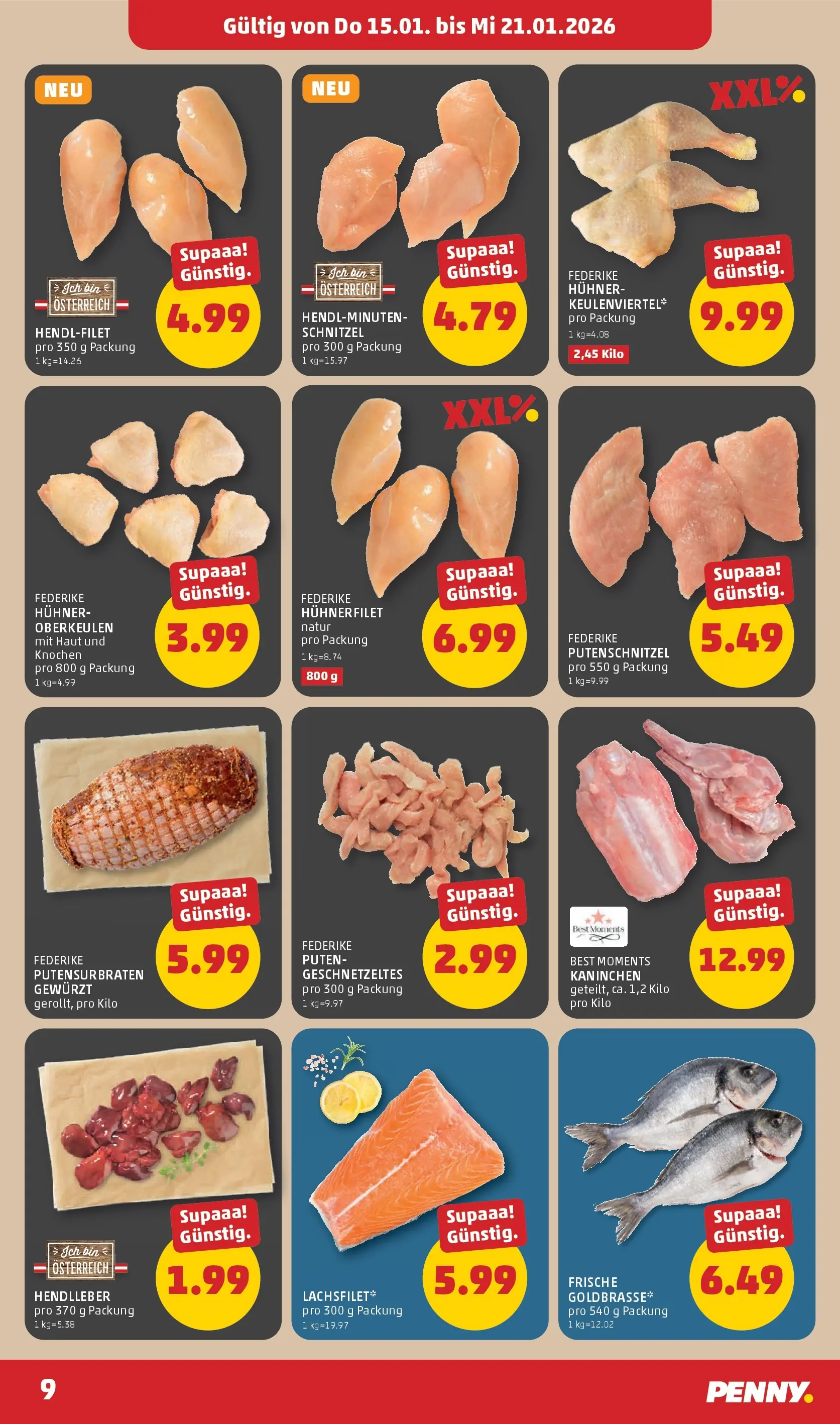Penny Markt - PENNY: Die ganze Woche sparen. ab (14.01.2026) - Angebote, Prospekt | Seite: 9