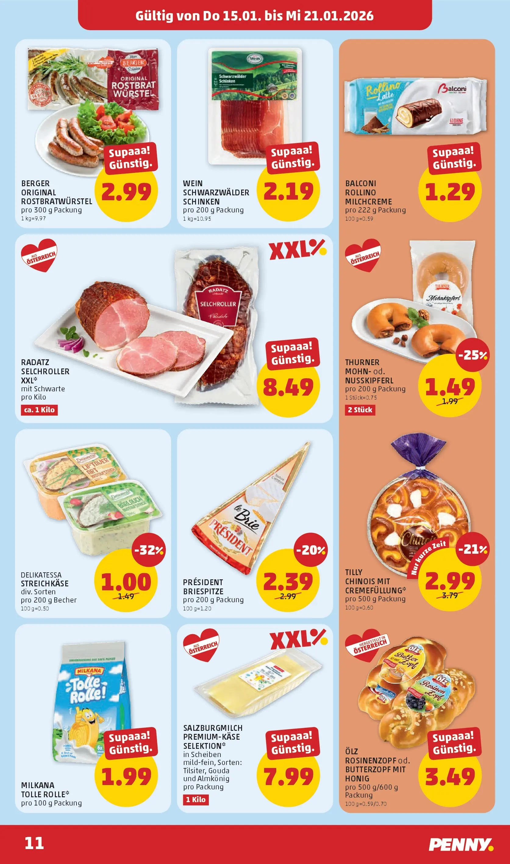 Penny Markt - PENNY: Die ganze Woche sparen. ab (14.01.2026) - Angebote, Prospekt | Seite: 11