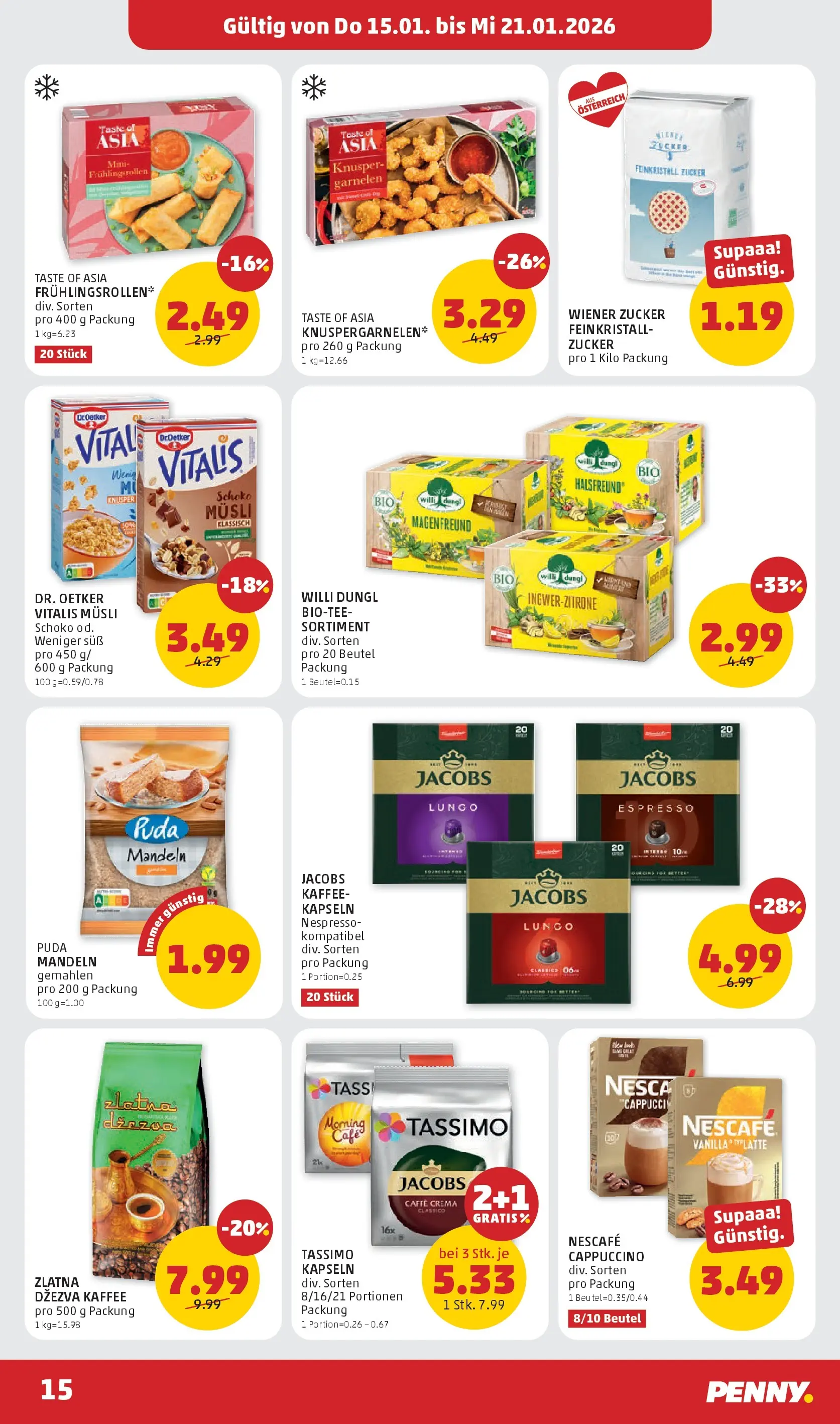 Penny Markt - PENNY: Die ganze Woche sparen. ab (14.01.2026) - Angebote, Prospekt | Seite: 15