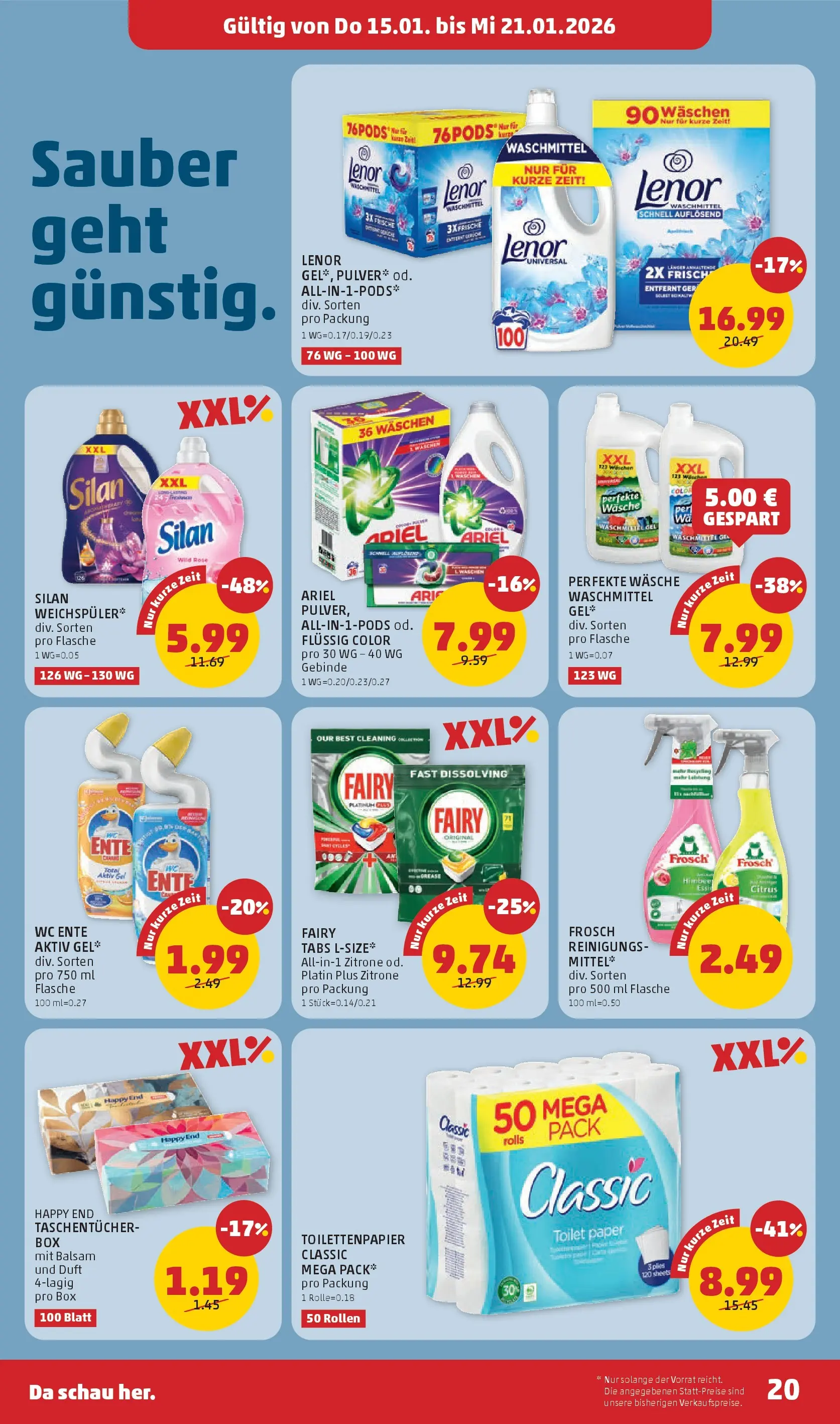 Penny Markt - PENNY: Die ganze Woche sparen. ab (14.01.2026) - Angebote, Prospekt | Seite: 20