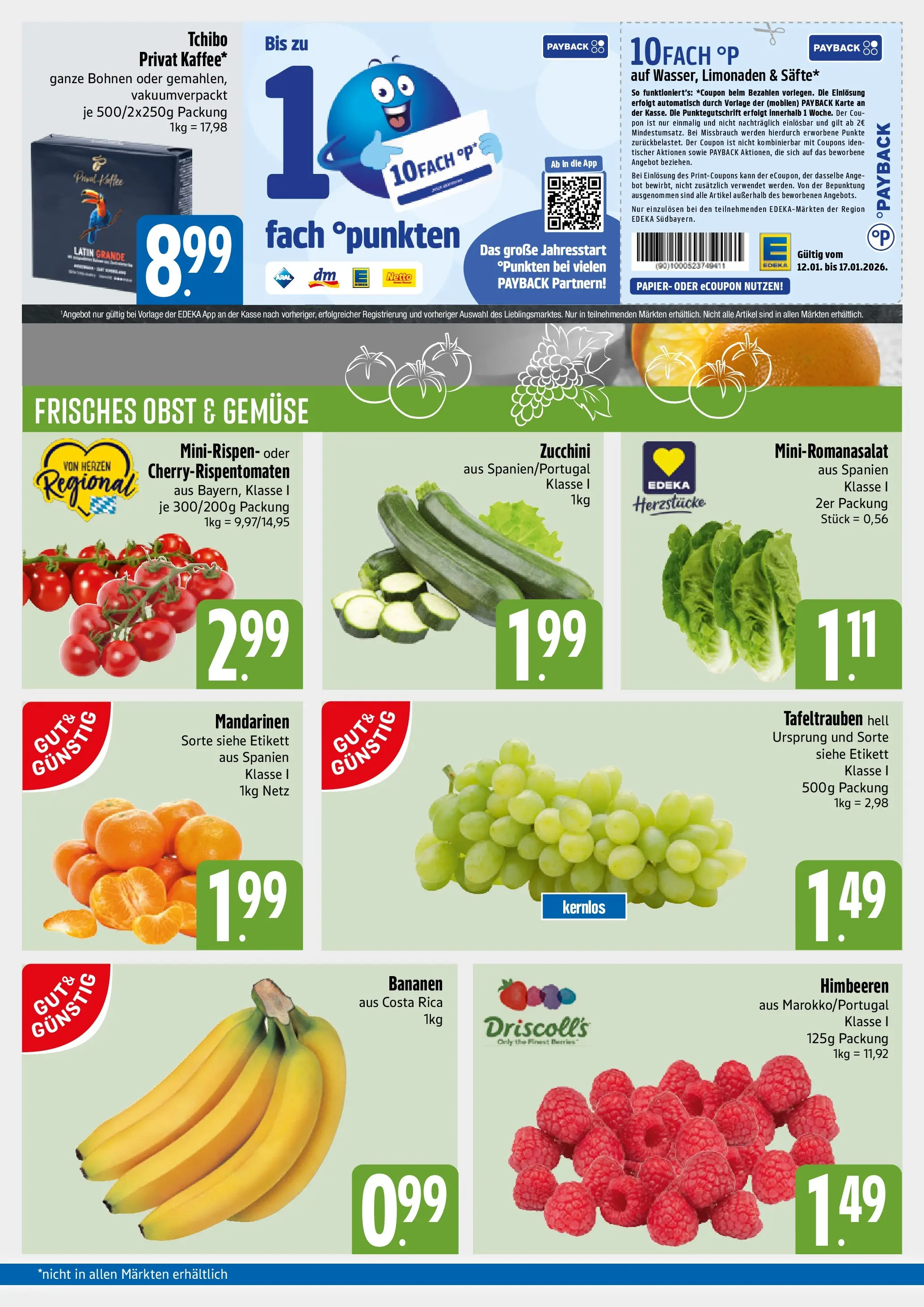 Entdecke - E xpress: Wochenangebote (ab 11.01.2026) zum Blättern | Seite: 3 | Produkte: Mandarinen, Gemüse, Obst, Zucchini