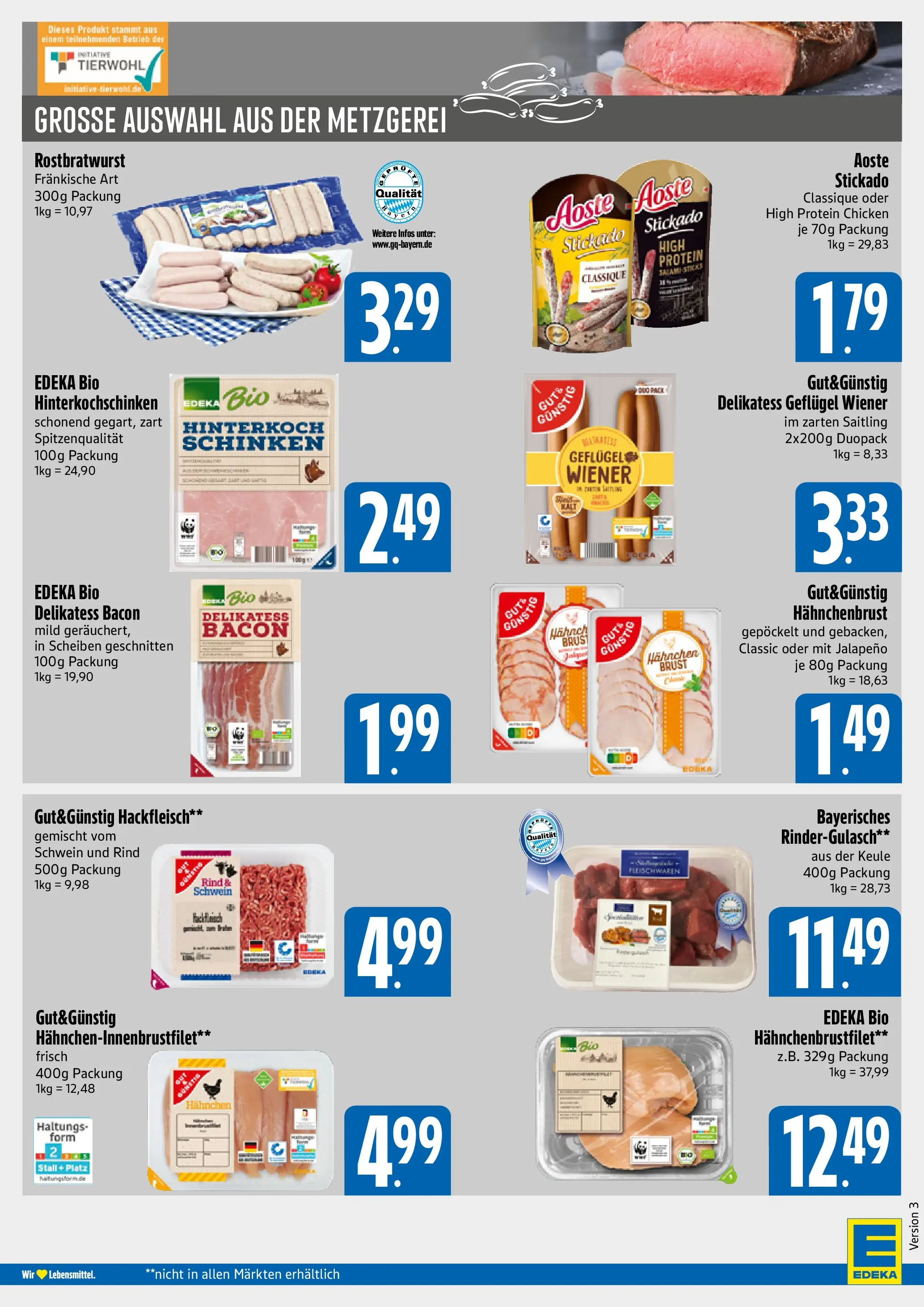 Entdecke - E xpress: Wochenangebote (ab 11.01.2026) zum Blättern | Seite: 4 | Produkte: Rindergulasch, Hahnchen, Schinken, Hahnchenbrust