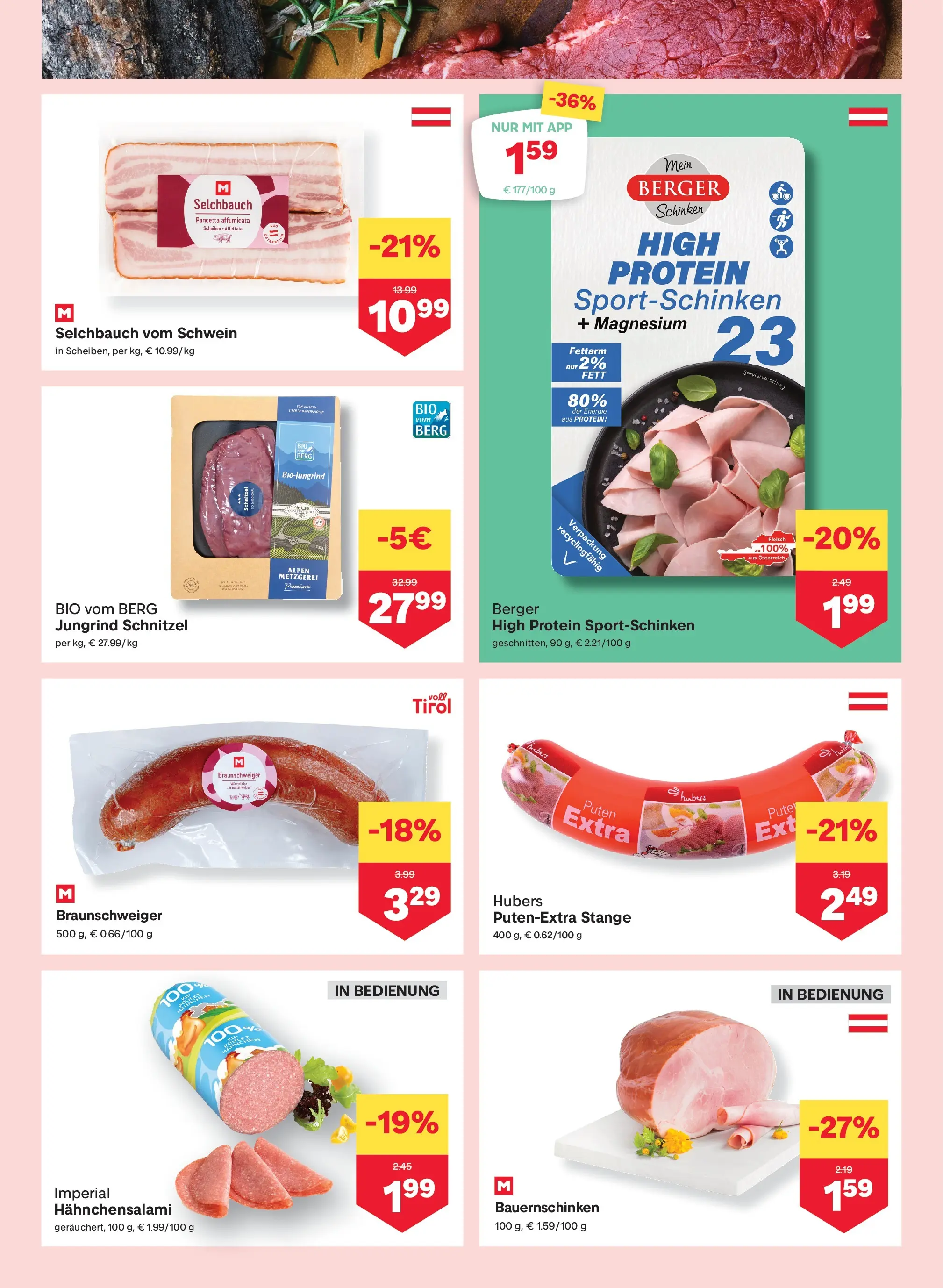 MPREIS Velden von 15.01.2026 - Aktuelle Angebote | Seite: 3 | Produkte: Schinken