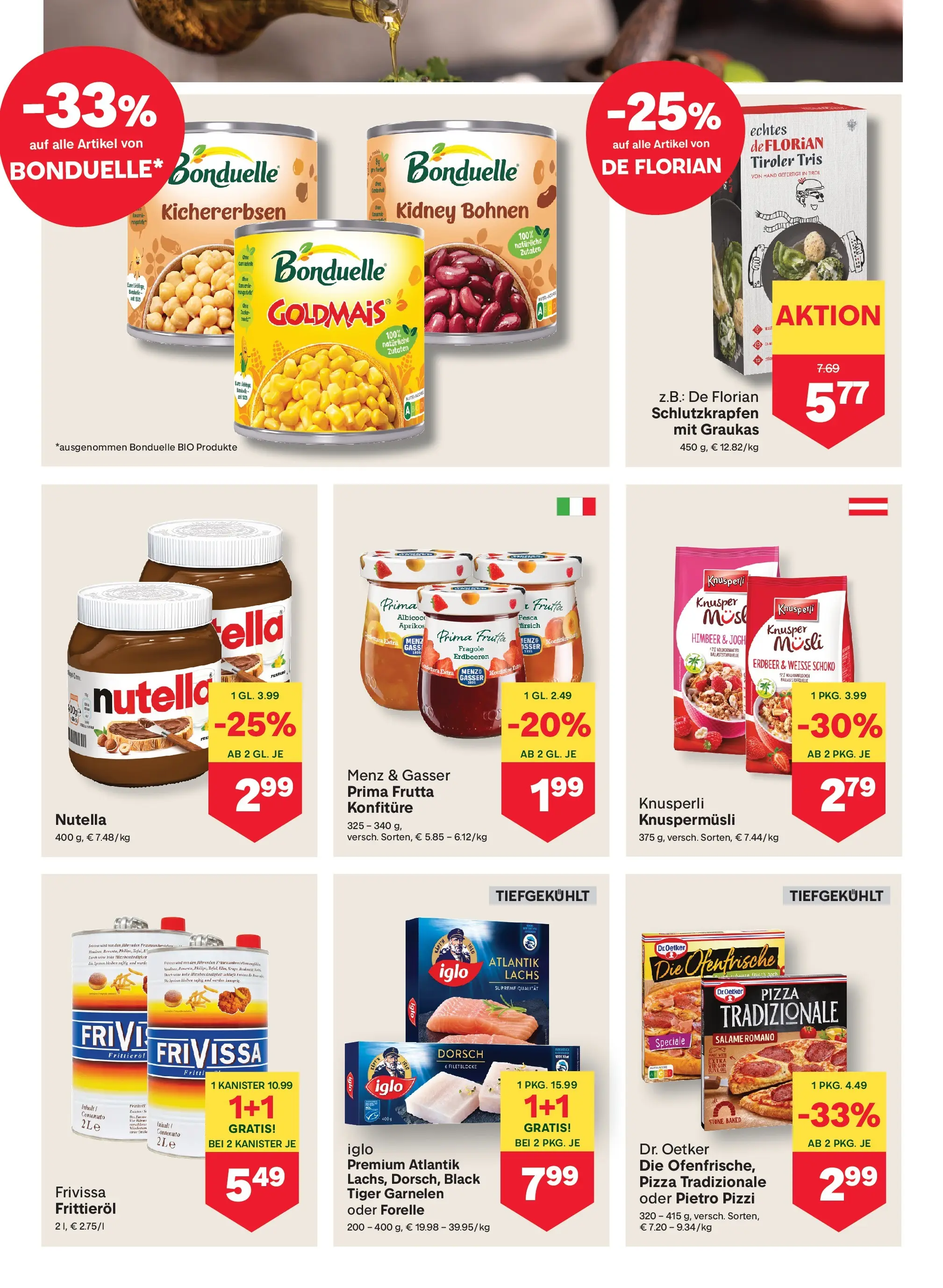 MPREIS Velden von 15.01.2026 - Aktuelle Angebote | Seite: 8 | Produkte: Gin, Erdbeeren, Huile à frire, Pizza