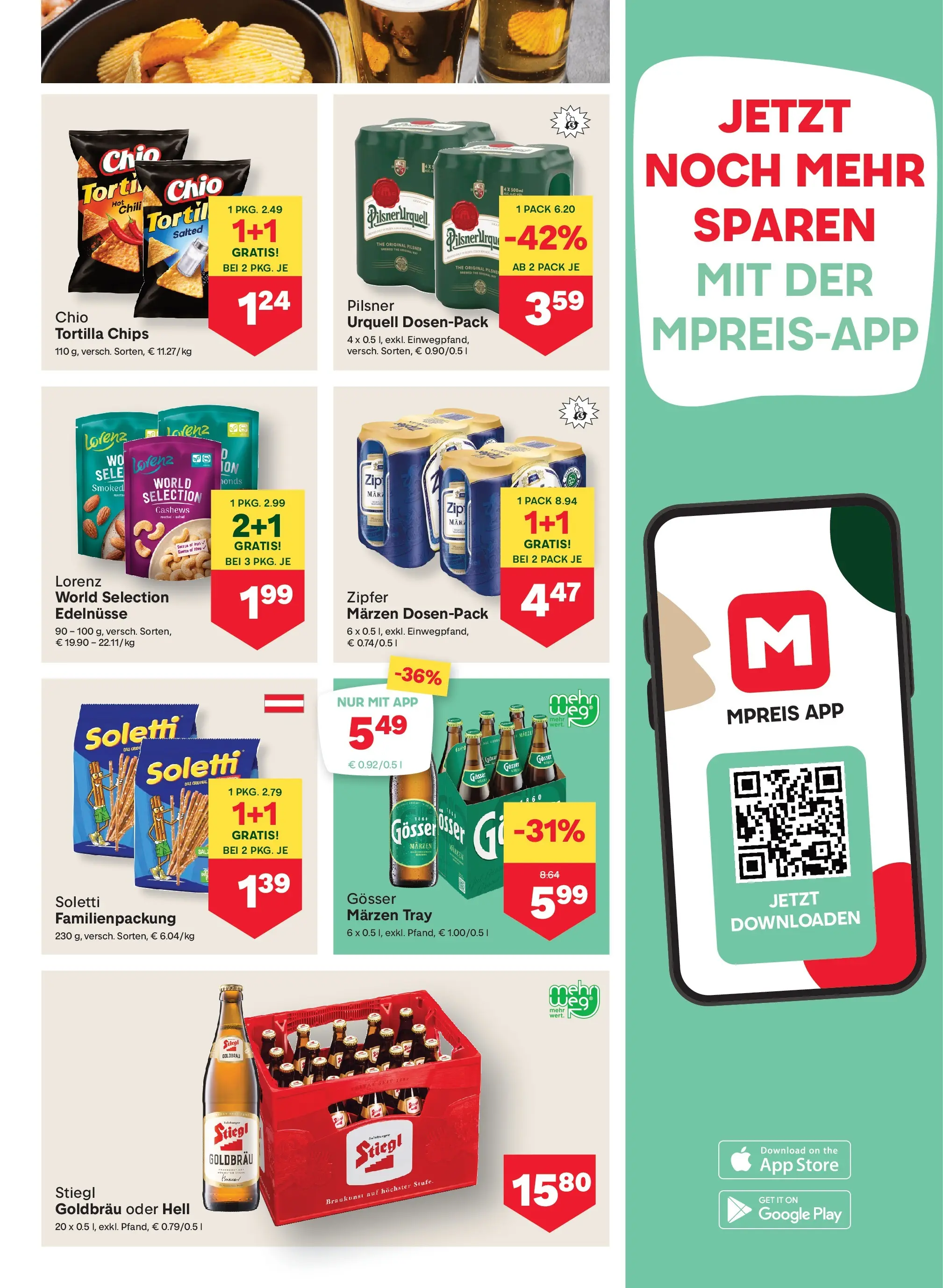 MPREIS Velden von 15.01.2026 - Aktuelle Angebote | Seite: 9 | Produkte: Chips