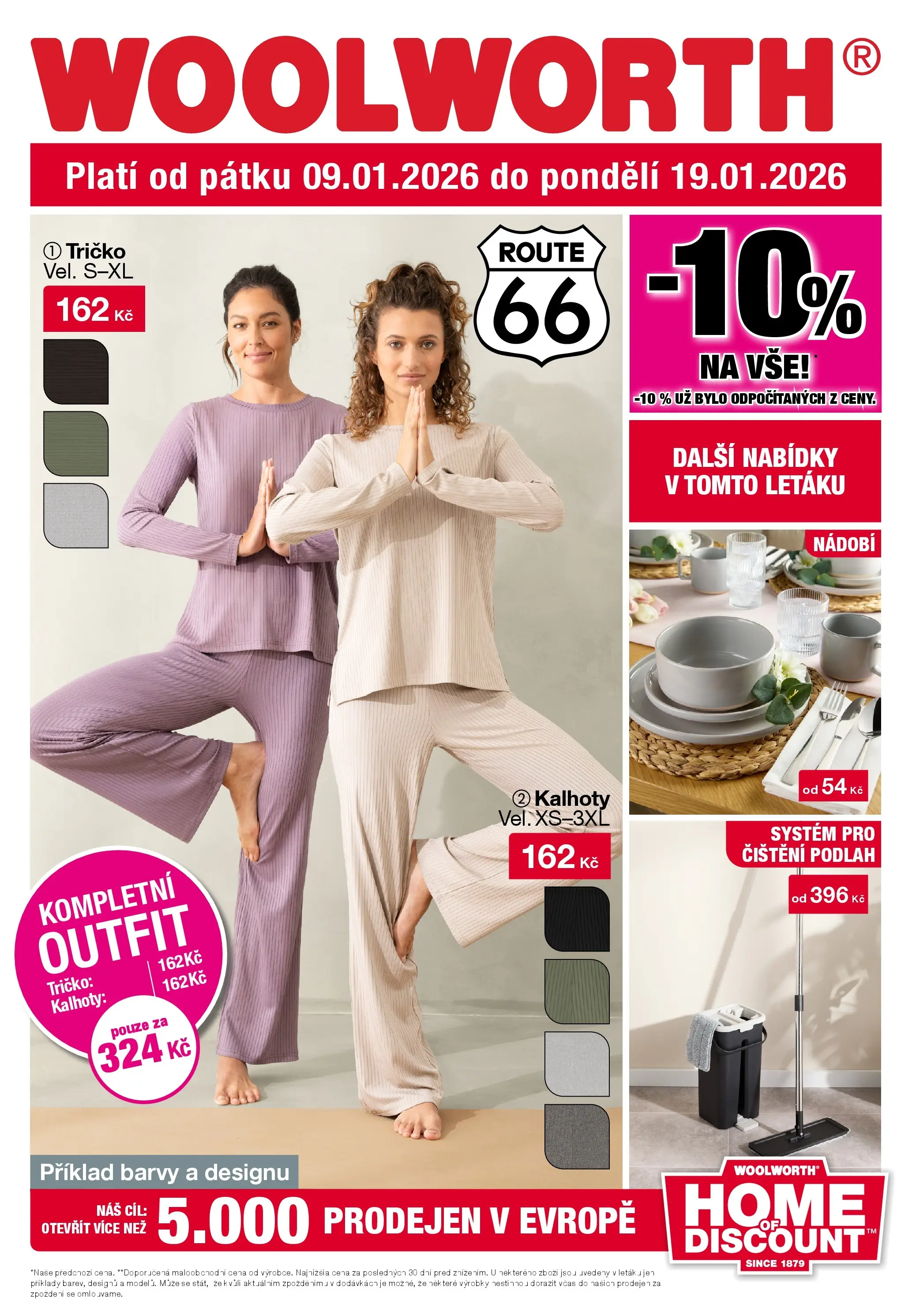 Woolworth leták - Otvice od 09.01.2026 - akční nabídka | Strana: 1 | Produkty: Tričko, Kalhoty, Nádobí, Cd