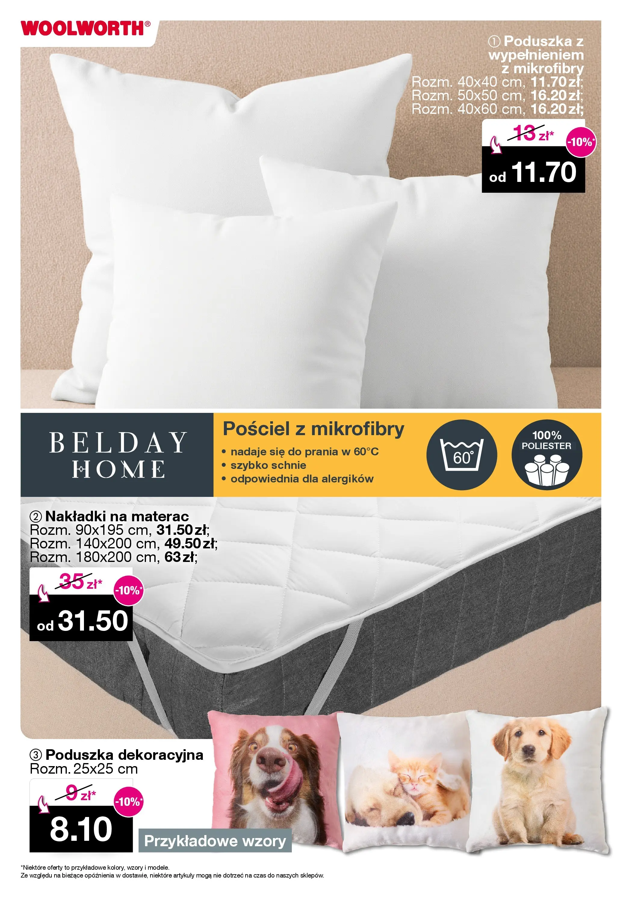 Woolworth Gazetka od (09.01.2026 - 19.01.2026) | Strona: 6 | Produkty: Pościel, Materac, Poduszka