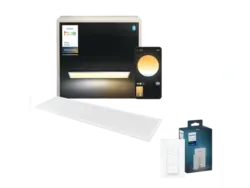 Philips Hue White Ambiance Aurelle Panel 120x30 cm weiss Art.-Nr. 4332540, Einzelpreis 179,99 &euro; + Philips Hue Dimmschalter Art.-Nr. 1559608, Einzelpreis 18,99 &euro;