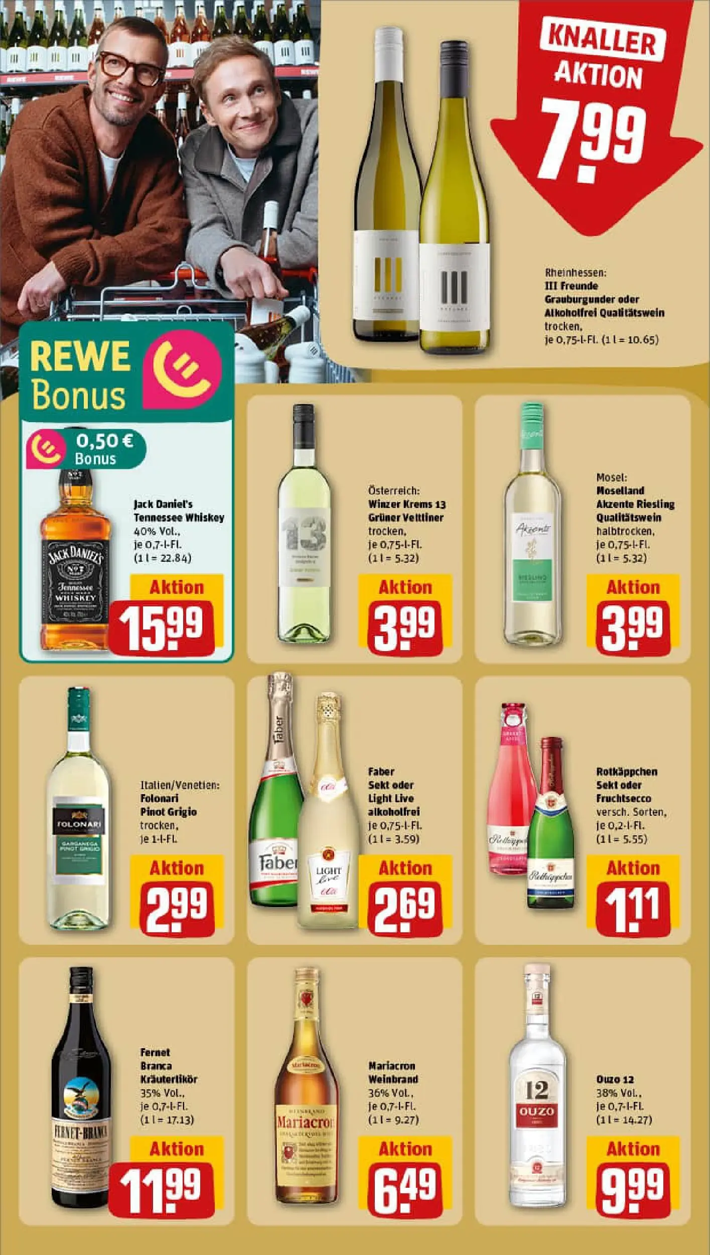 REWE Prospekt ab 11.01.2026 zum Blättern » Angebote | Seite: 21 | Produkte: Ouzo 12, Weißwein, Sekt, Rotkäppchen