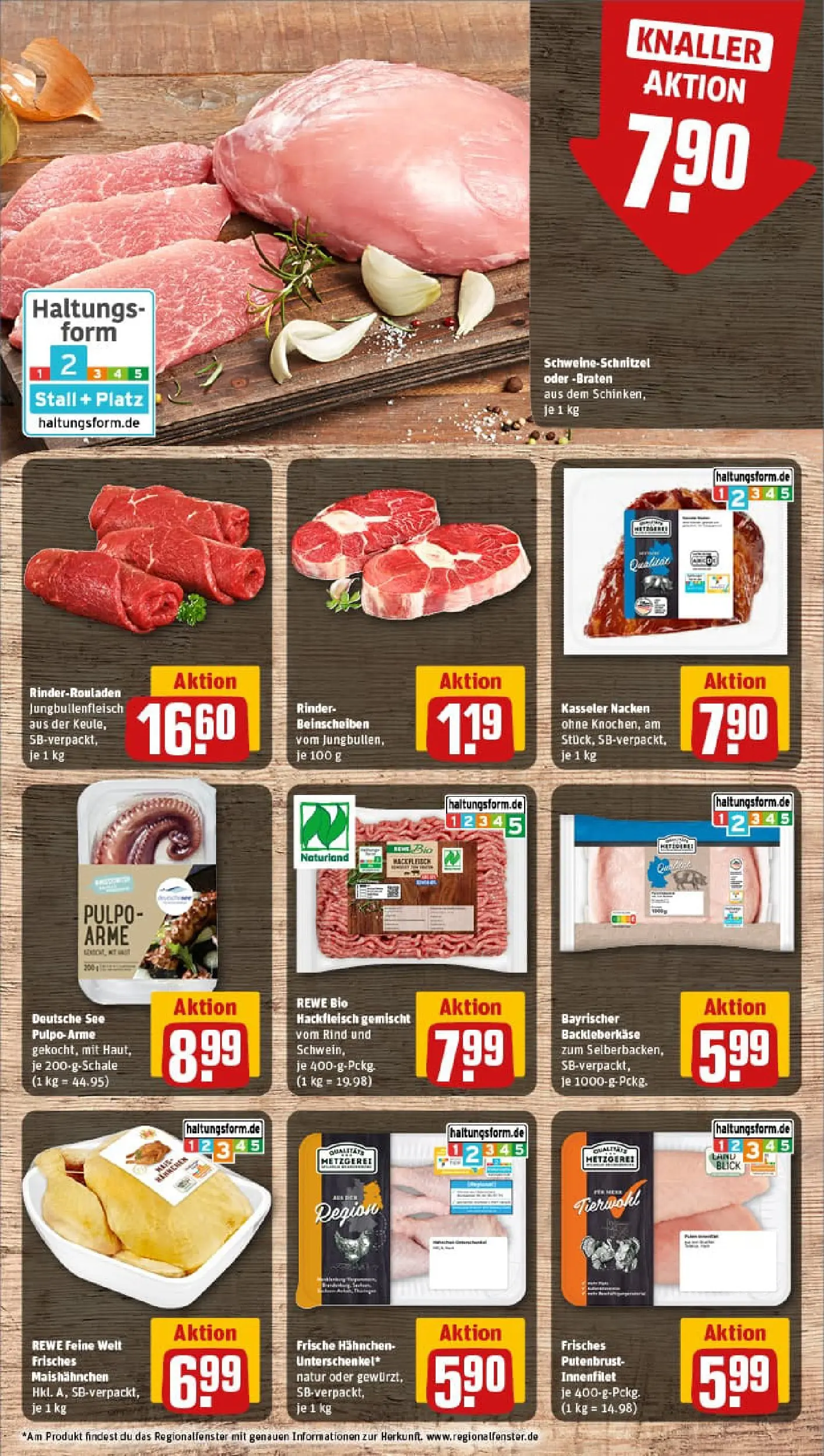 REWE Prospekt ab 11.01.2026 zum Blättern » Angebote | Seite: 8 | Produkte: Rinderrouladen, Hahnchen, Kasseler nacken, Hackfleisch