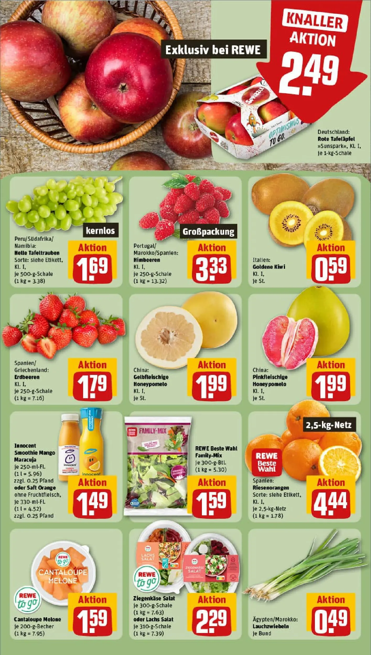 REWE Prospekt ab 11.01.2026 zum Blättern » Angebote | Seite: 6 | Produkte: Ziegenkäse, Mango, Saft, Kiwi