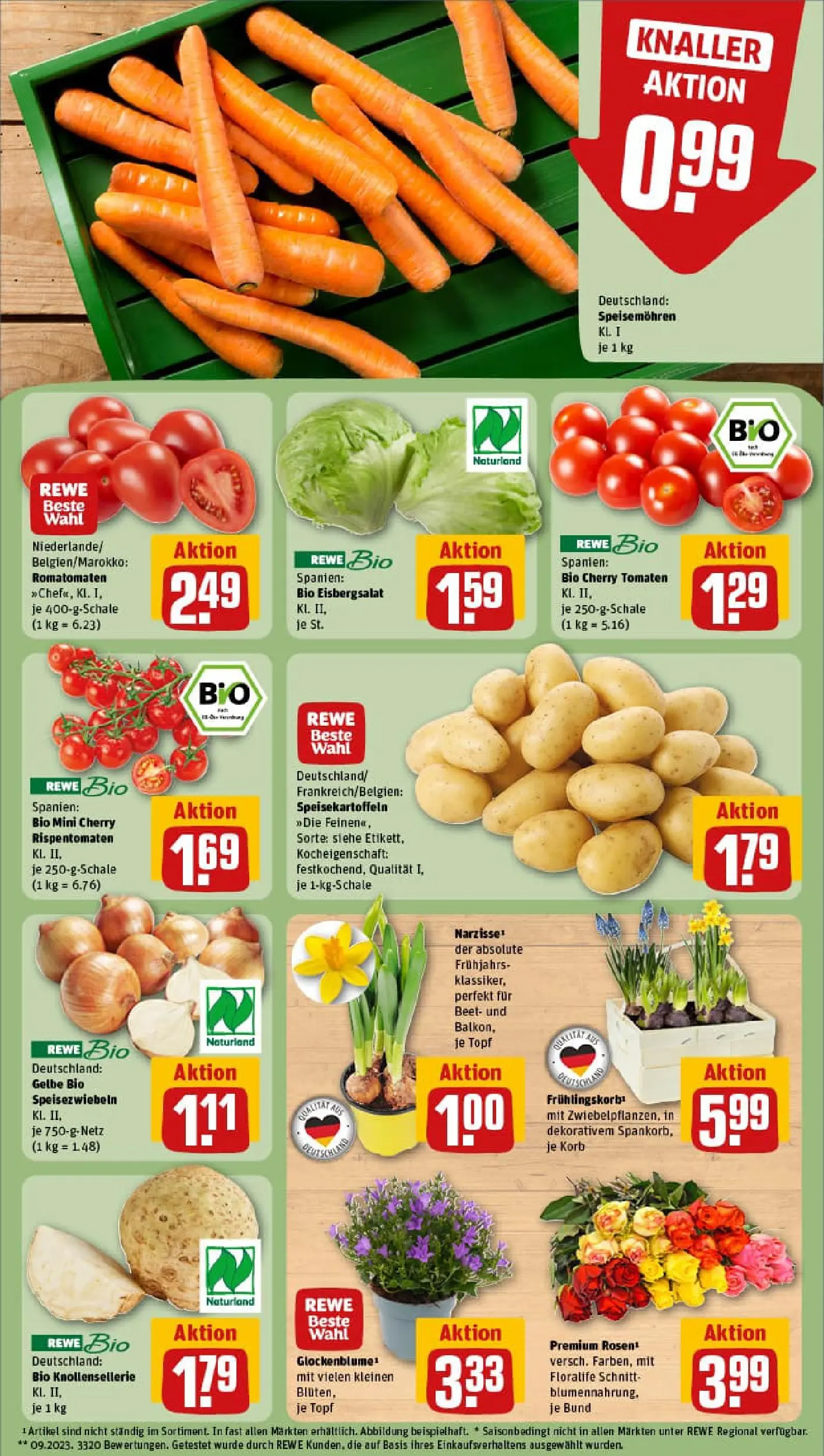 REWE Prospekt ab 11.01.2026 zum Blättern » Angebote | Seite: 7 | Produkte: Korb, Tomaten, Eisbergsalat