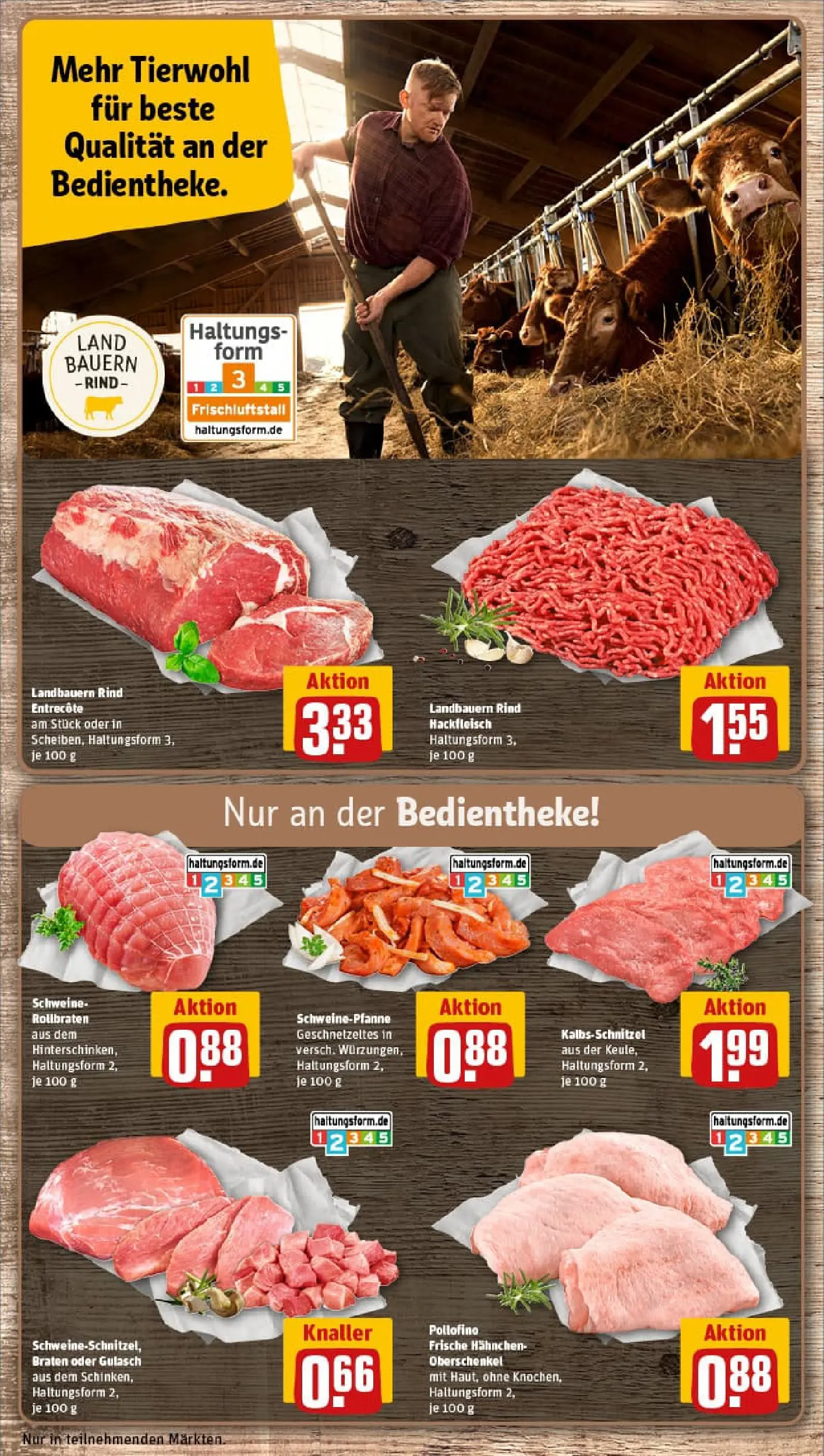 REWE Prospekt ab 11.01.2026 zum Blättern » Angebote | Seite: 12 | Produkte: Hahnchen, Entrecote, Gulasch, Hackfleisch