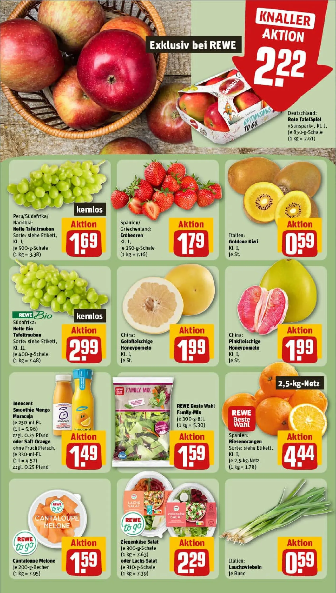 REWE Prospekt ab 11.01.2026 zum Blättern » Angebote | Seite: 6 | Produkte: Mango, Melone, Kiwi, Salat