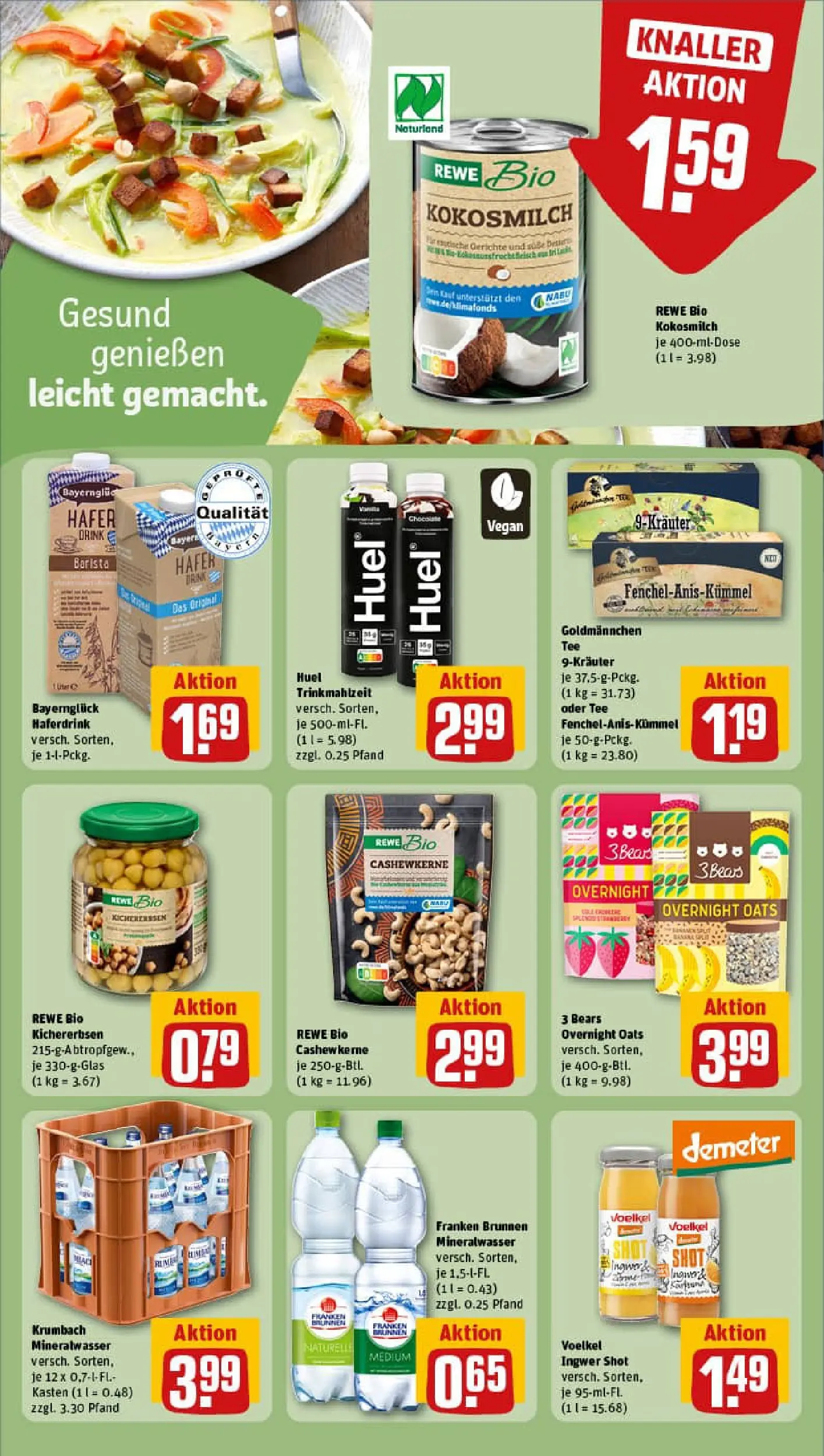 REWE Prospekt ab 11.01.2026 zum Blättern » Angebote | Seite: 21 | Produkte: Mineralwasser, Haferdrink, Tee