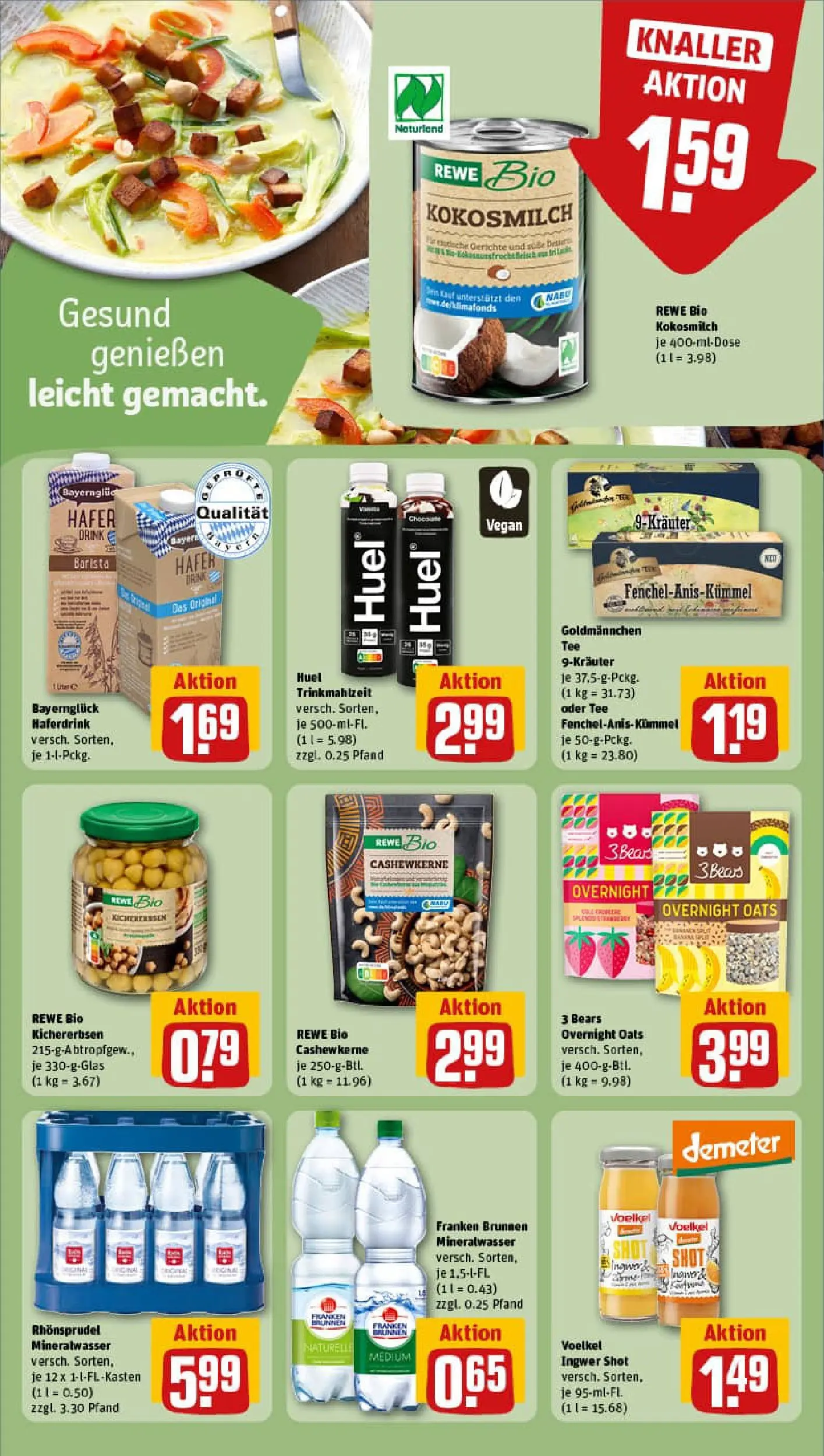REWE Prospekt ab 11.01.2026 zum Blättern » Angebote | Seite: 21 | Produkte: Mineralwasser, Haferdrink, Tee, Rhonsprudel