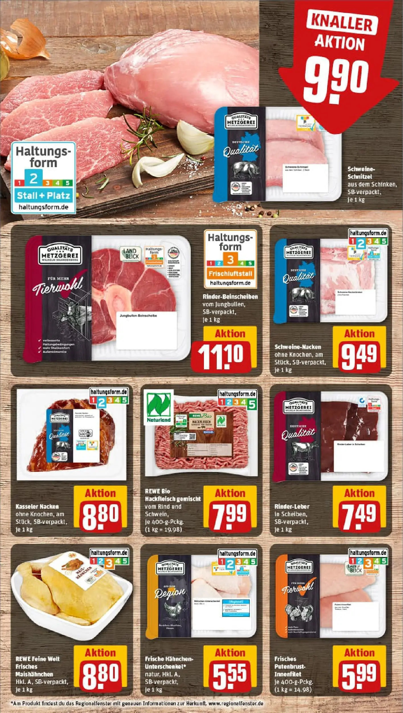REWE Prospekt ab 11.01.2026 zum Blättern » Angebote | Seite: 8 | Produkte: Hahnchen, Schweinenacken, Schnitzel, Hackfleisch
