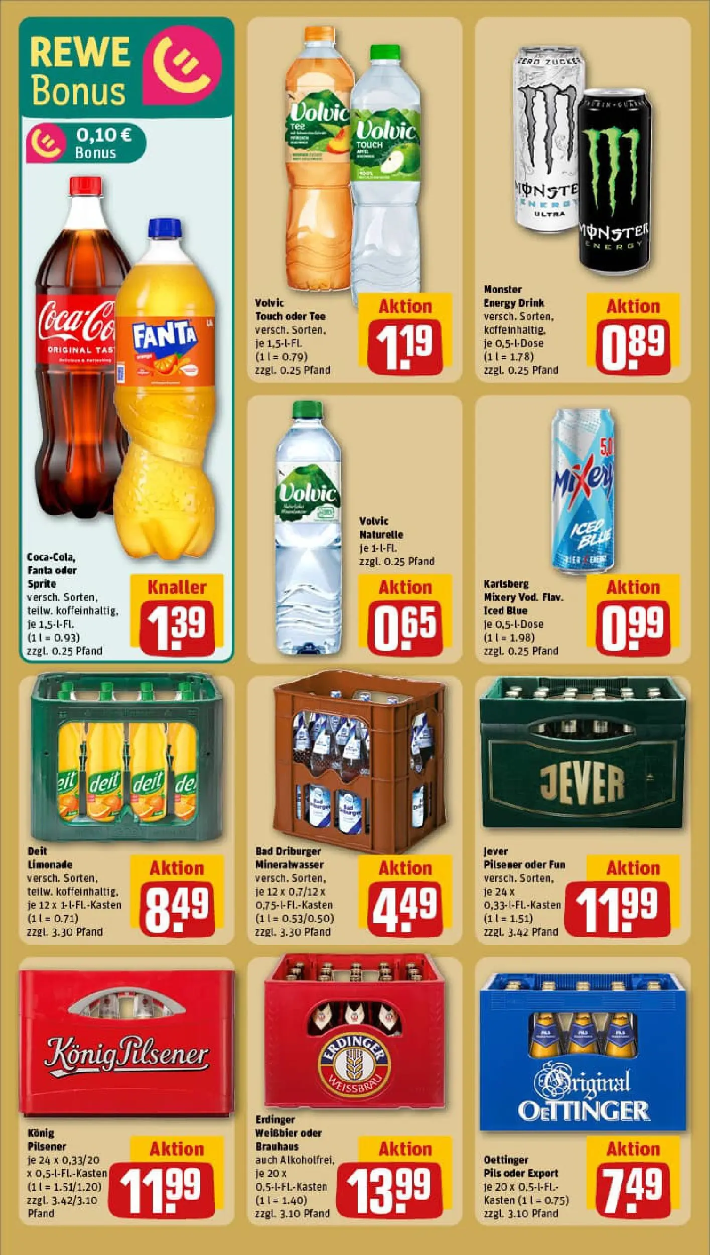 REWE Prospekt ab 11.01.2026 zum Blättern » Angebote | Seite: 22 | Produkte: Fanta, Weißbier, Mineralwasser, Tee