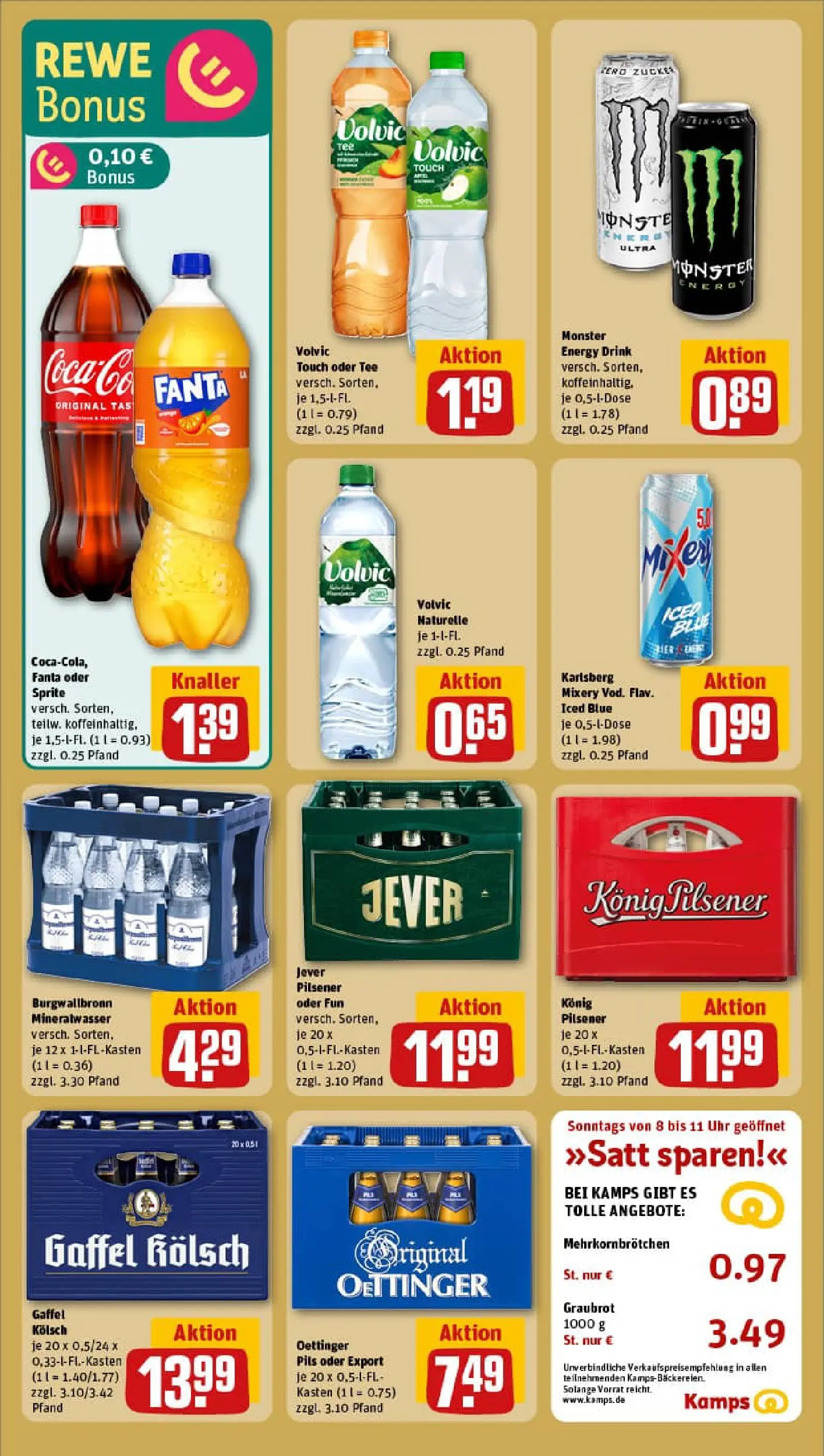 REWE Prospekt ab 11.01.2026 zum Blättern » Angebote | Seite: 18 | Produkte: Monster, Zucker, Jever, Tee