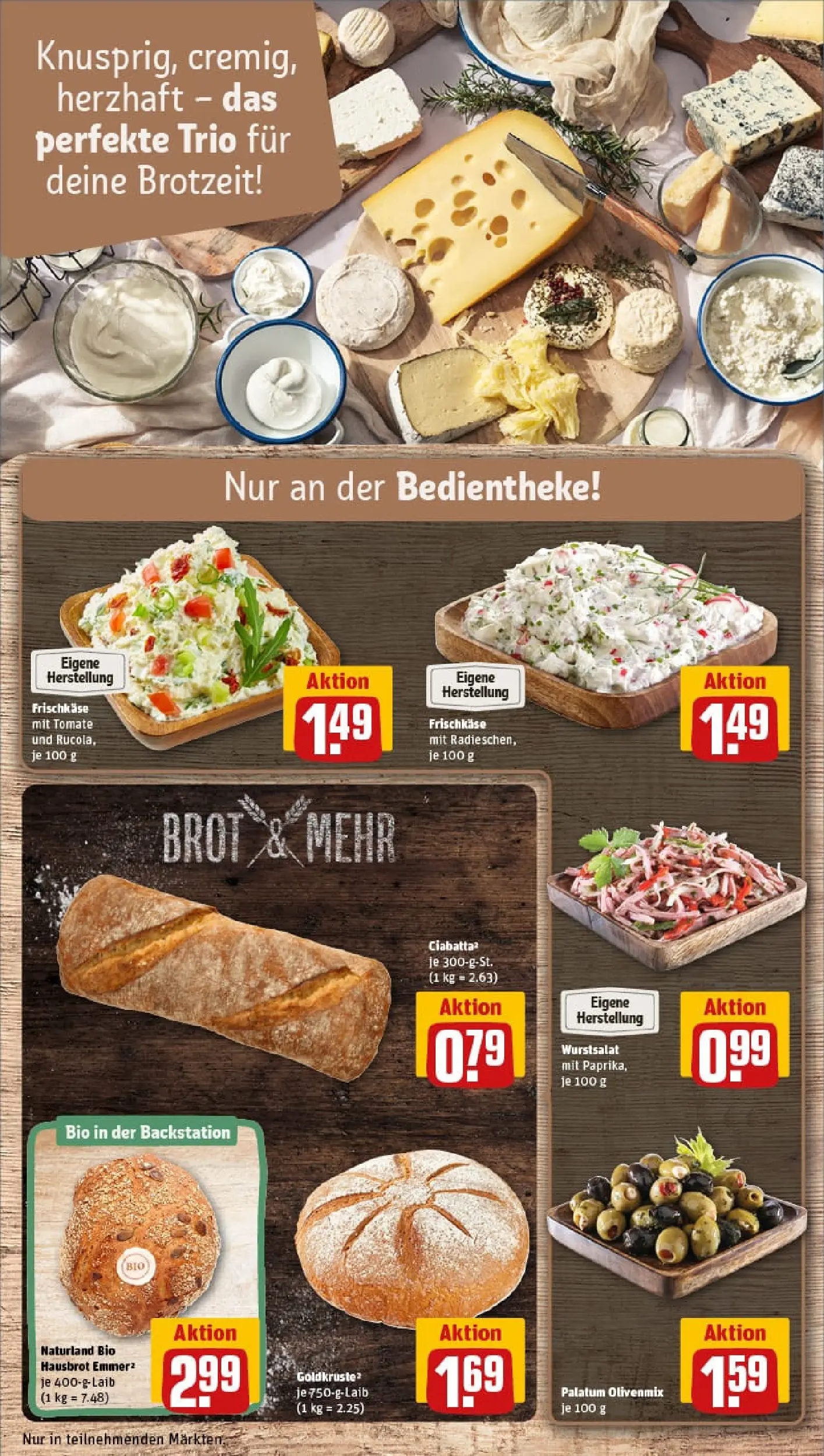 REWE Prospekt ab 11.01.2026 zum Blättern » Angebote | Seite: 11 | Produkte: Rucola, Paprika, Brot, Frischkase