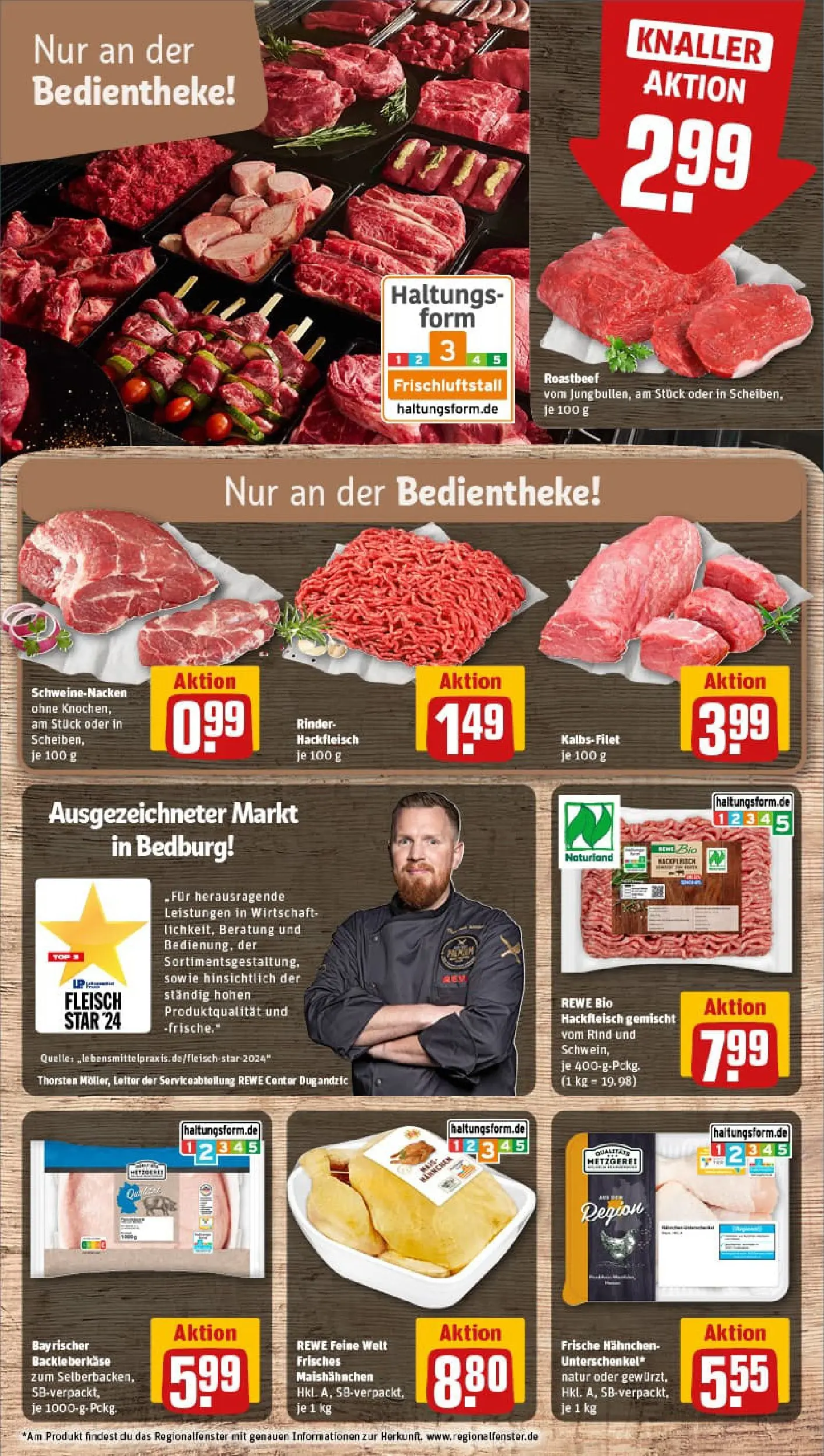REWE Prospekt ab 11.01.2026 zum Blättern » Angebote | Seite: 8 | Produkte: Hahnchen, Schweinenacken, Fleisch, Hackfleisch