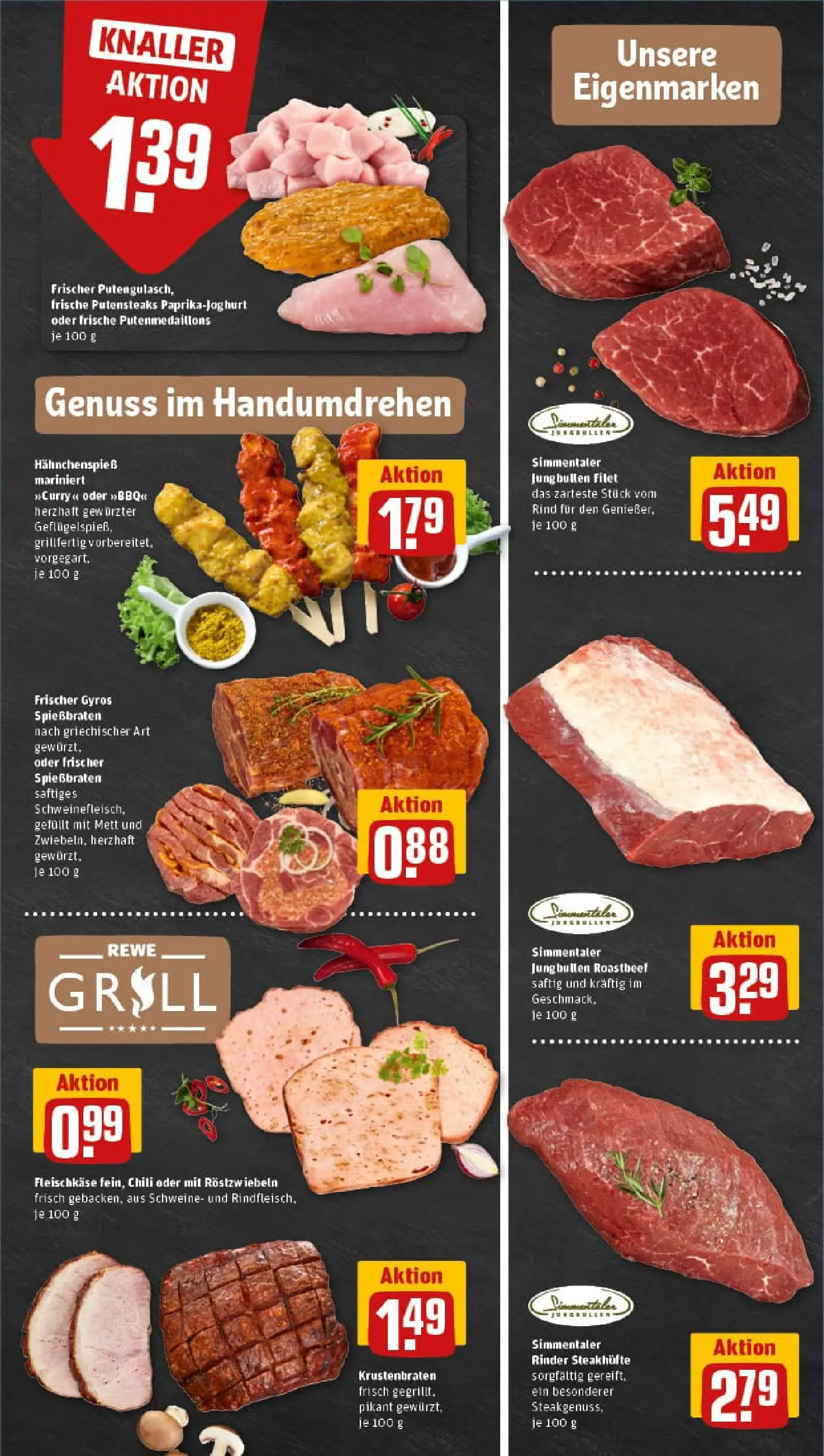 REWE Prospekt ab 11.01.2026 zum Blättern » Angebote | Seite: 7 | Produkte: Roastbeef, Gyros, Chili, Steak