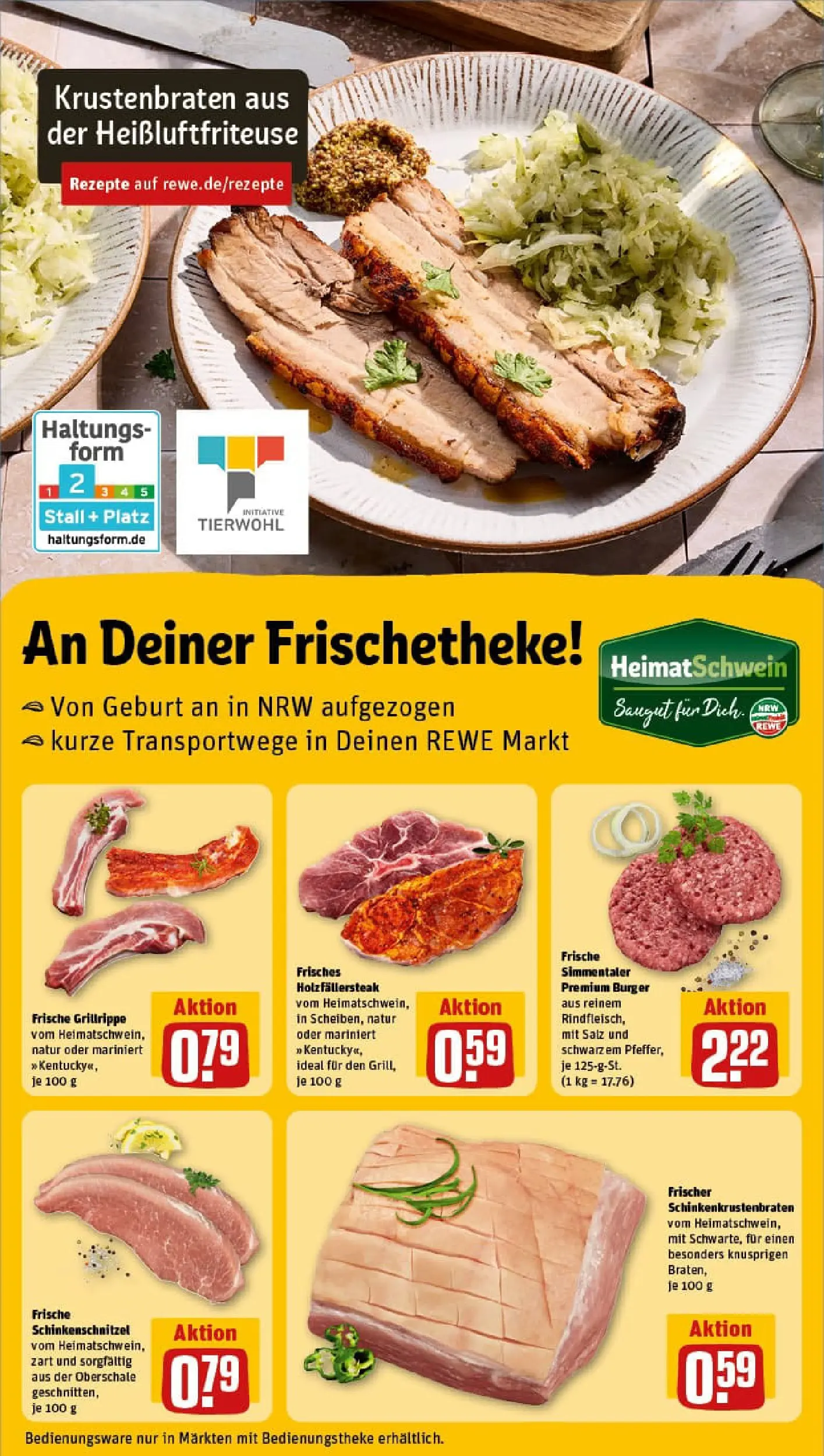 REWE Prospekt ab 11.01.2026 zum Blättern » Angebote | Seite: 10 | Produkte: Burger, Krustenbraten, Salz, Steak