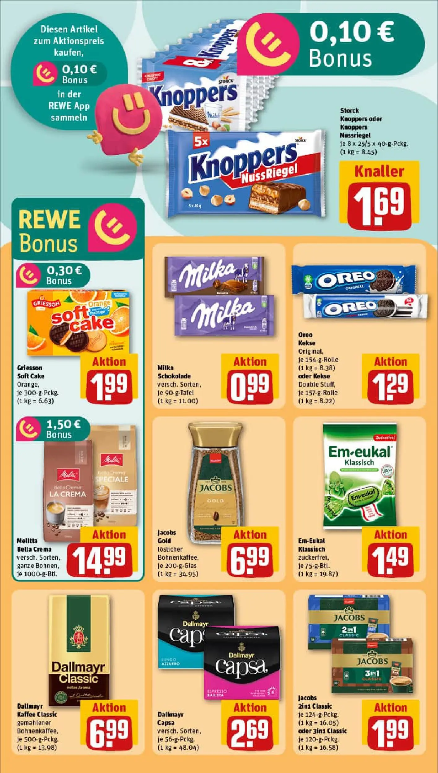 REWE Prospekt ab 11.01.2026 zum Blättern » Angebote | Seite: 25 | Produkte: Schokolade, Milka, Dallmayr, Knoppers