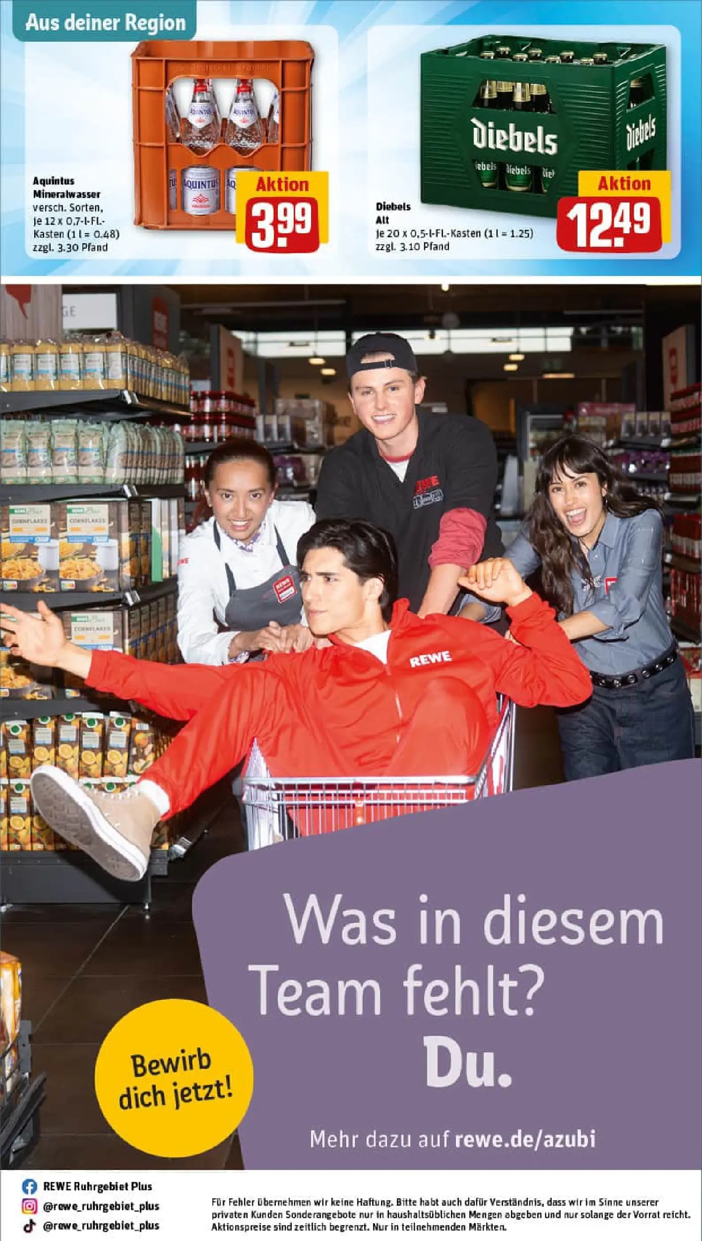 REWE Prospekt ab 11.01.2026 zum Blättern » Angebote | Seite: 32 | Produkte: Mineralwasser, Diebels