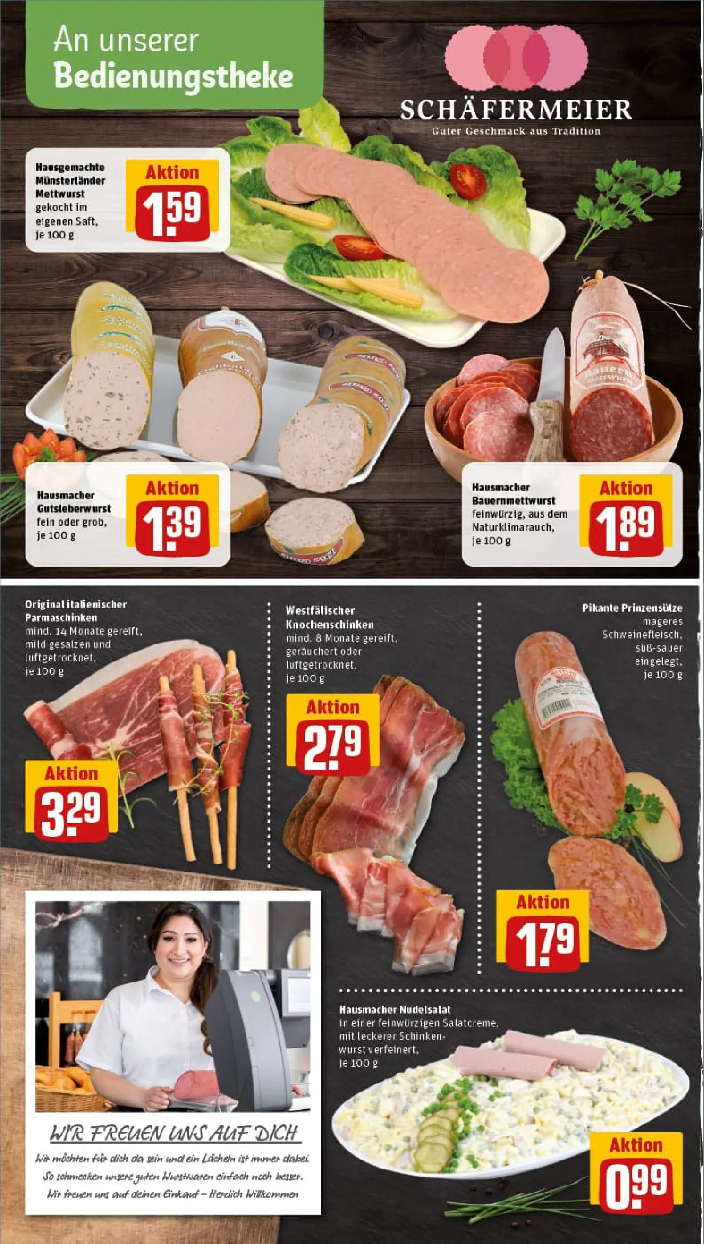 REWE Prospekt ab 11.01.2026 zum Blättern » Angebote | Seite: 8 | Produkte: Wurst, Pasta, Schinken