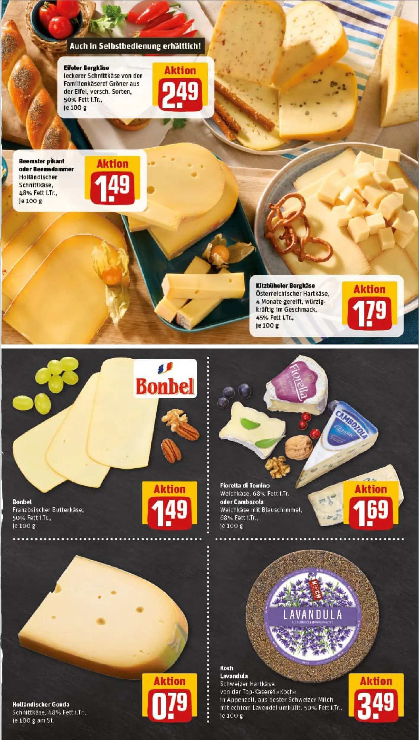 REWE Prospekt ab 11.01.2026 zum Blättern » Angebote | Seite: 9 | Produkte: Milch, Käse, Gouda, Lavendel