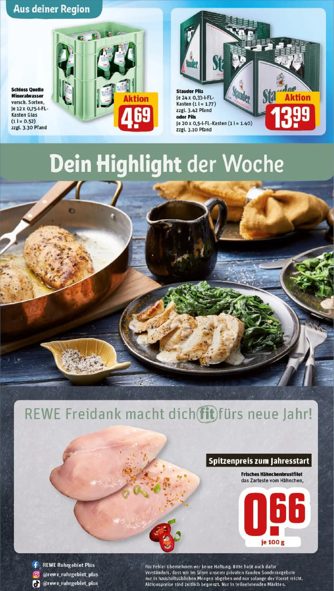 REWE Prospekt ab 11.01.2026 zum Blättern » Angebote | Seite: 31 | Produkte: Hahnchen, Pils, Mineralwasser