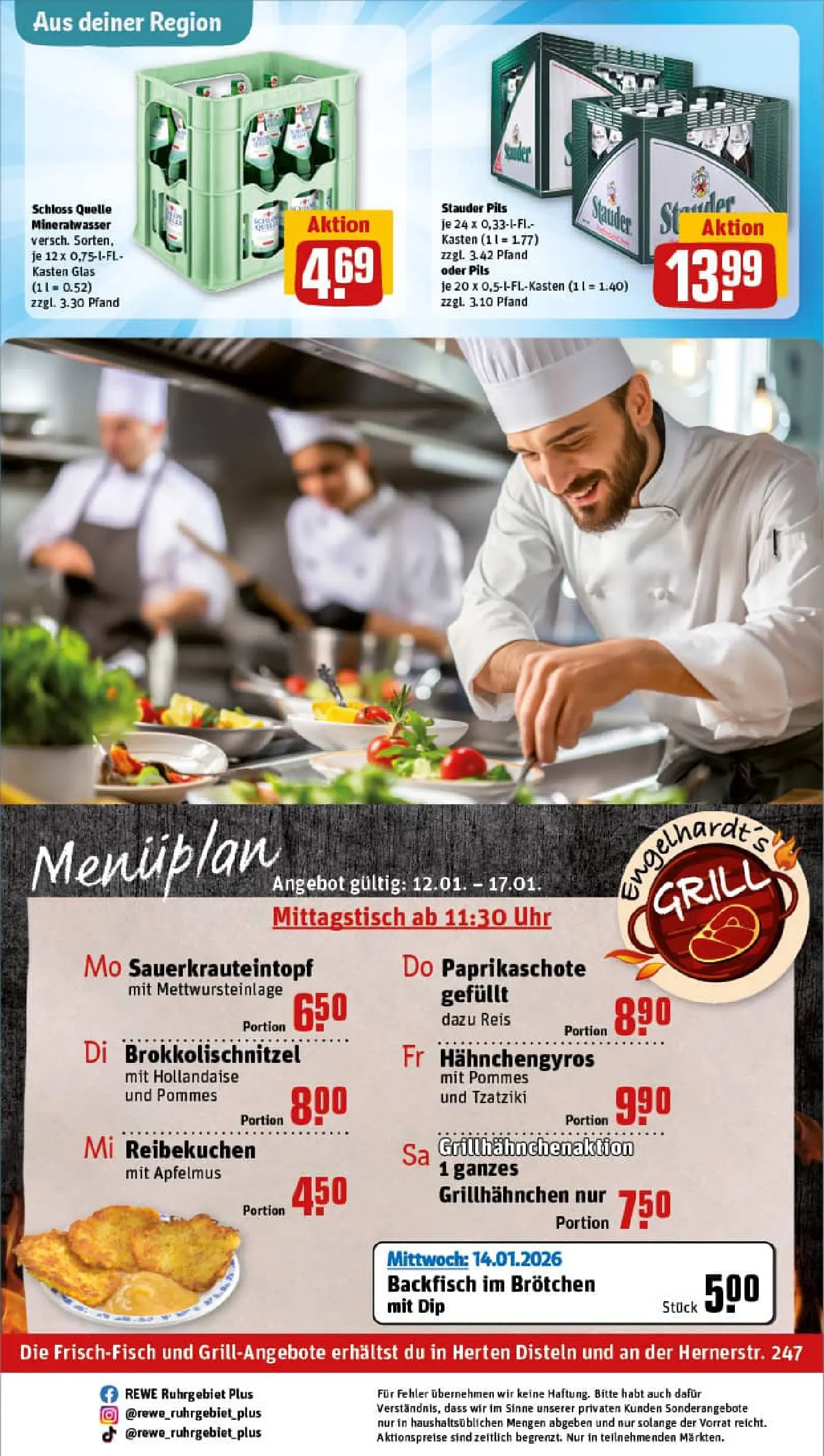 REWE Prospekt ab 11.01.2026 zum Blättern » Angebote | Seite: 31 | Produkte: Grill, Pils, Mineralwasser, Uhr