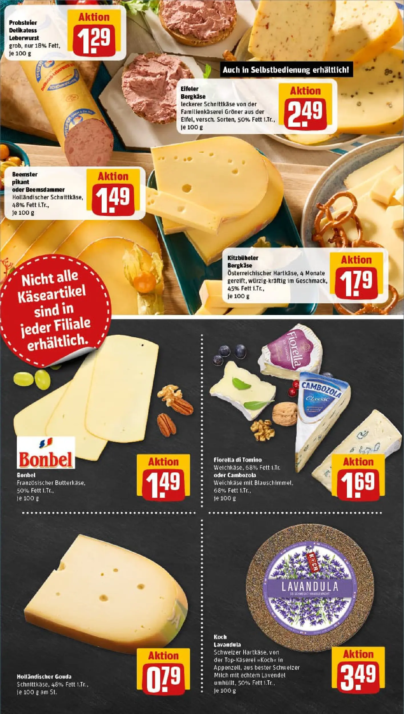REWE Prospekt ab 11.01.2026 zum Blättern » Angebote | Seite: 9 | Produkte: Milch, Käse, Gouda, Lavendel