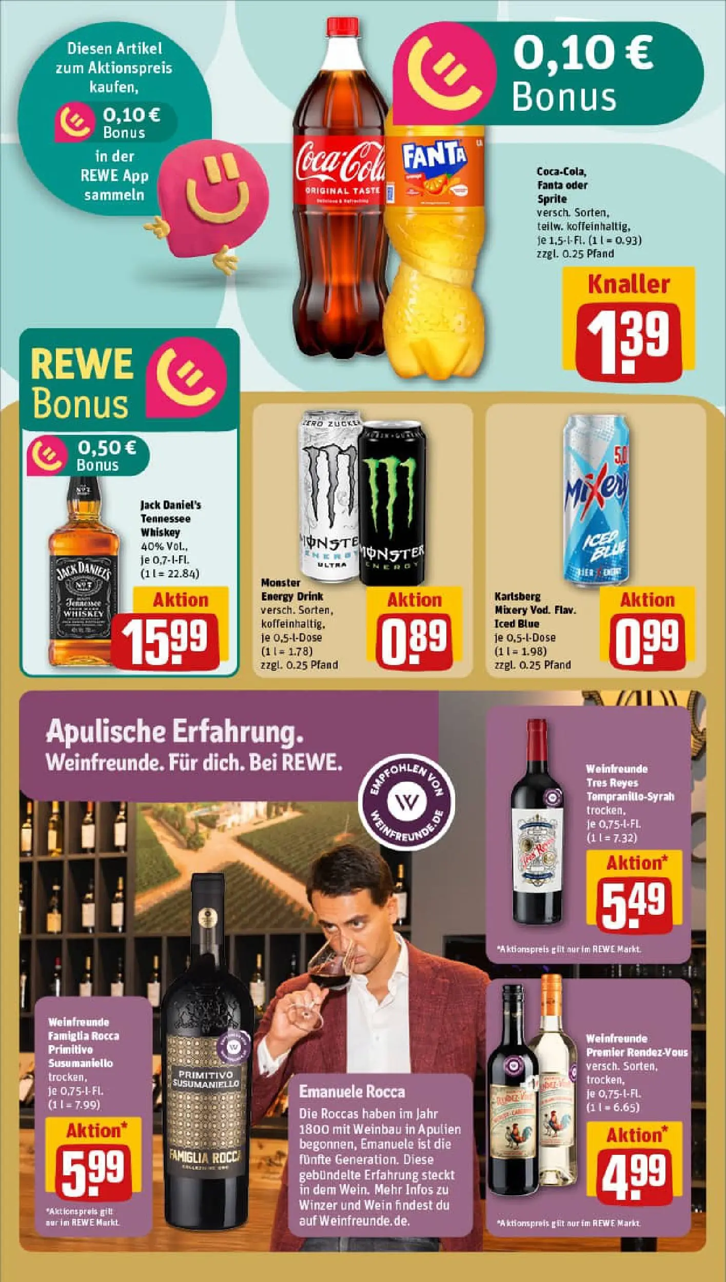 REWE Prospekt ab 11.01.2026 zum Blättern » Angebote | Seite: 11 | Produkte: Fanta, Energy, Jack Daniel's, Whiskey