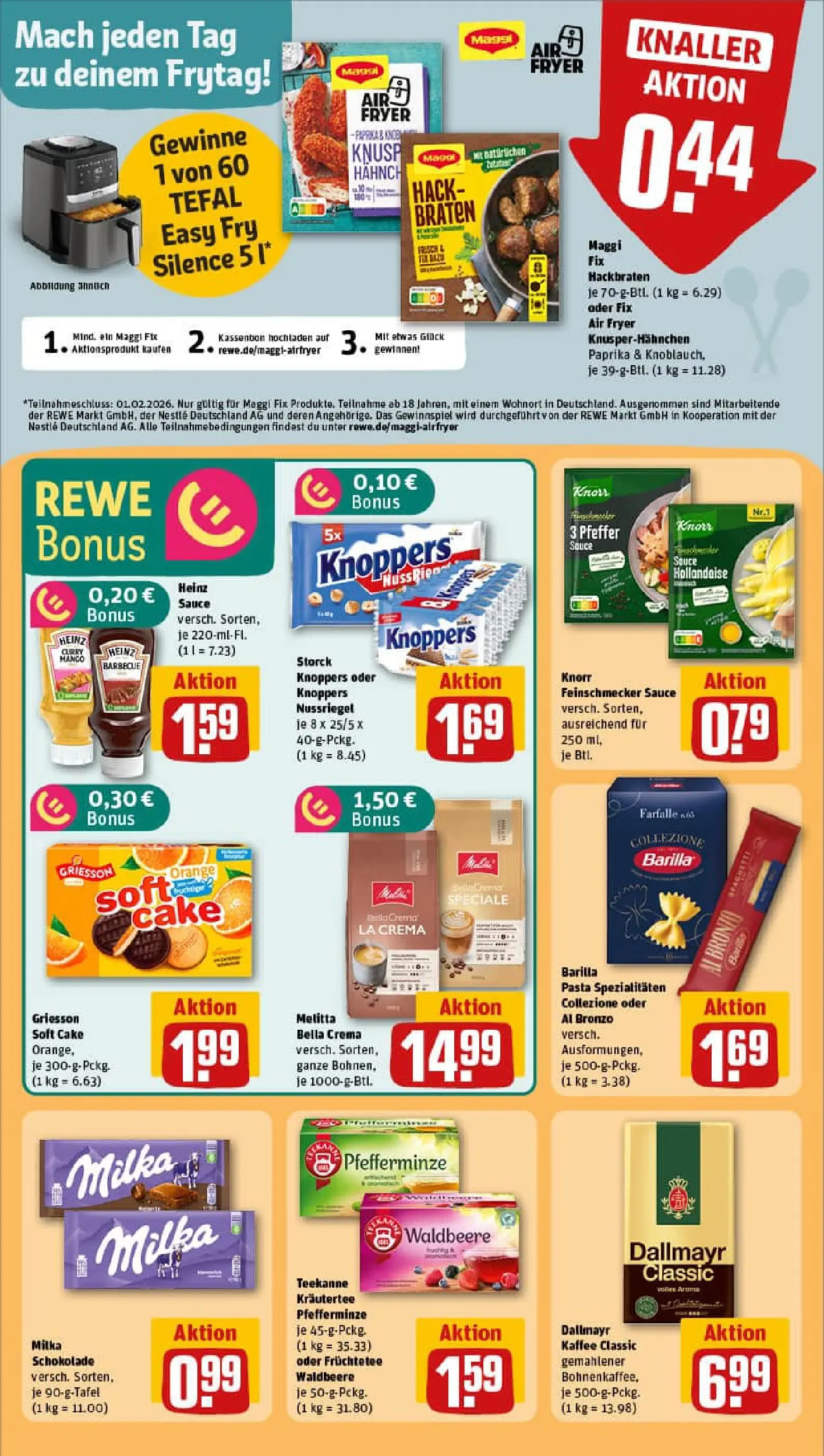 REWE Prospekt ab 11.01.2026 zum Blättern » Angebote | Seite: 18 | Produkte: Maggi, Kaffee, Knorr, Pasta