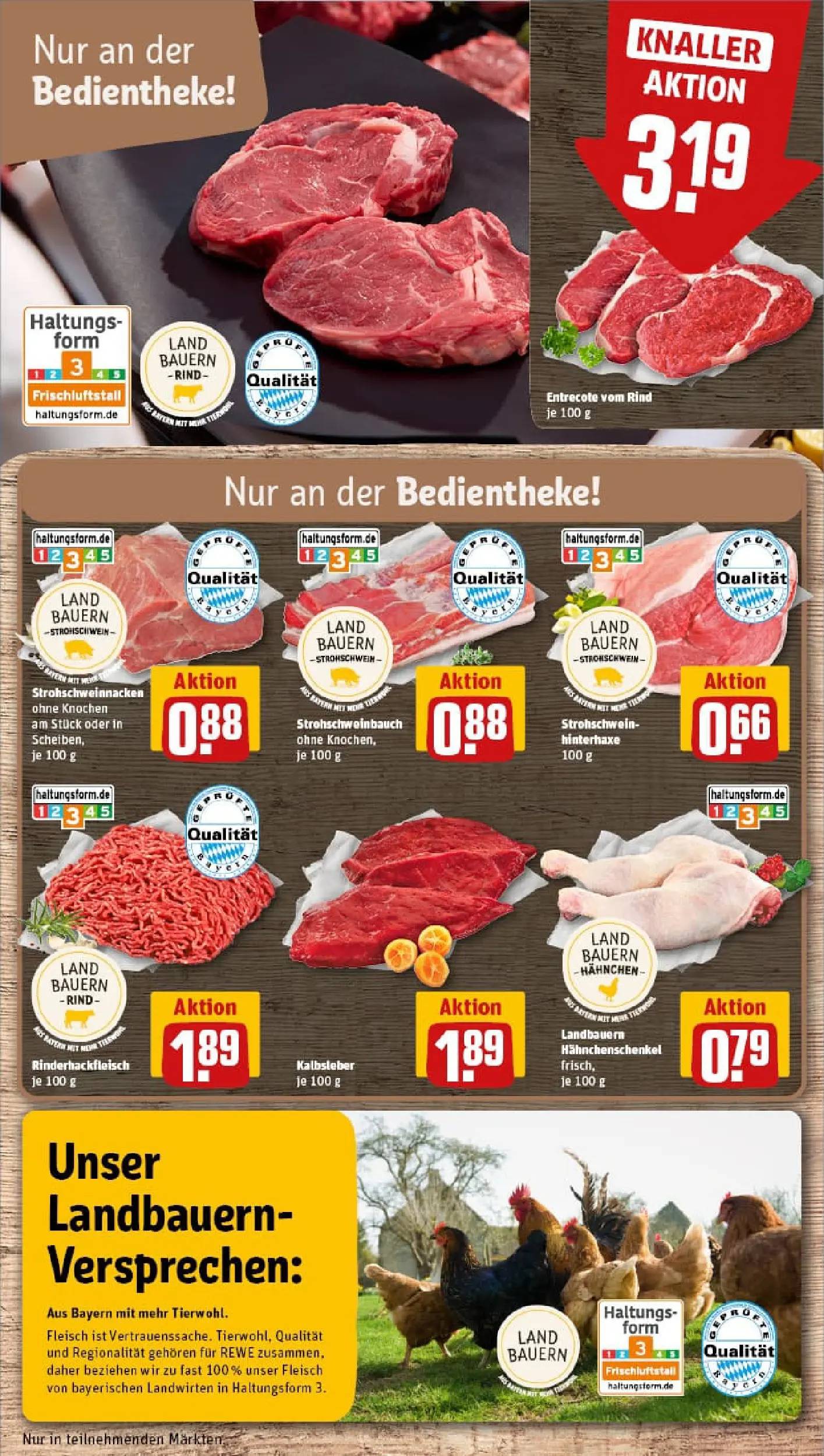REWE Prospekt ab 11.01.2026 zum Blättern » Angebote | Seite: 10 | Produkte: Hahnchen, Hahnchenschenkel, Kalbsleber, Fleisch