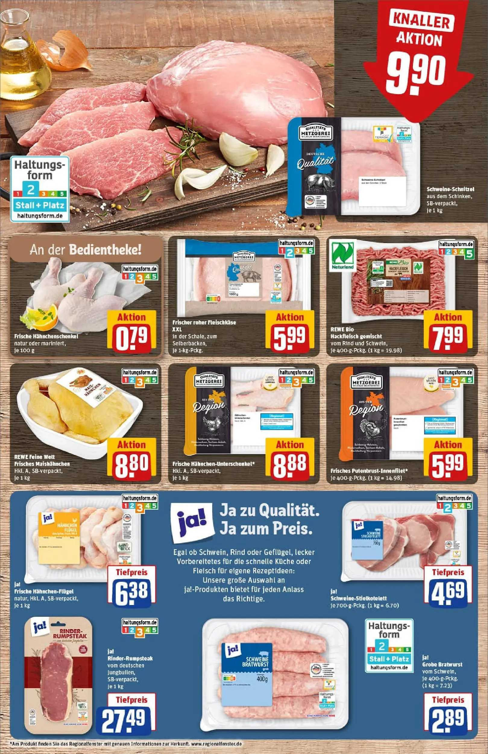 REWE Prospekt ab 11.01.2026 zum Blättern » Angebote | Seite: 8 | Produkte: Rumpsteak, Bratwurst, Küche, Hackfleisch