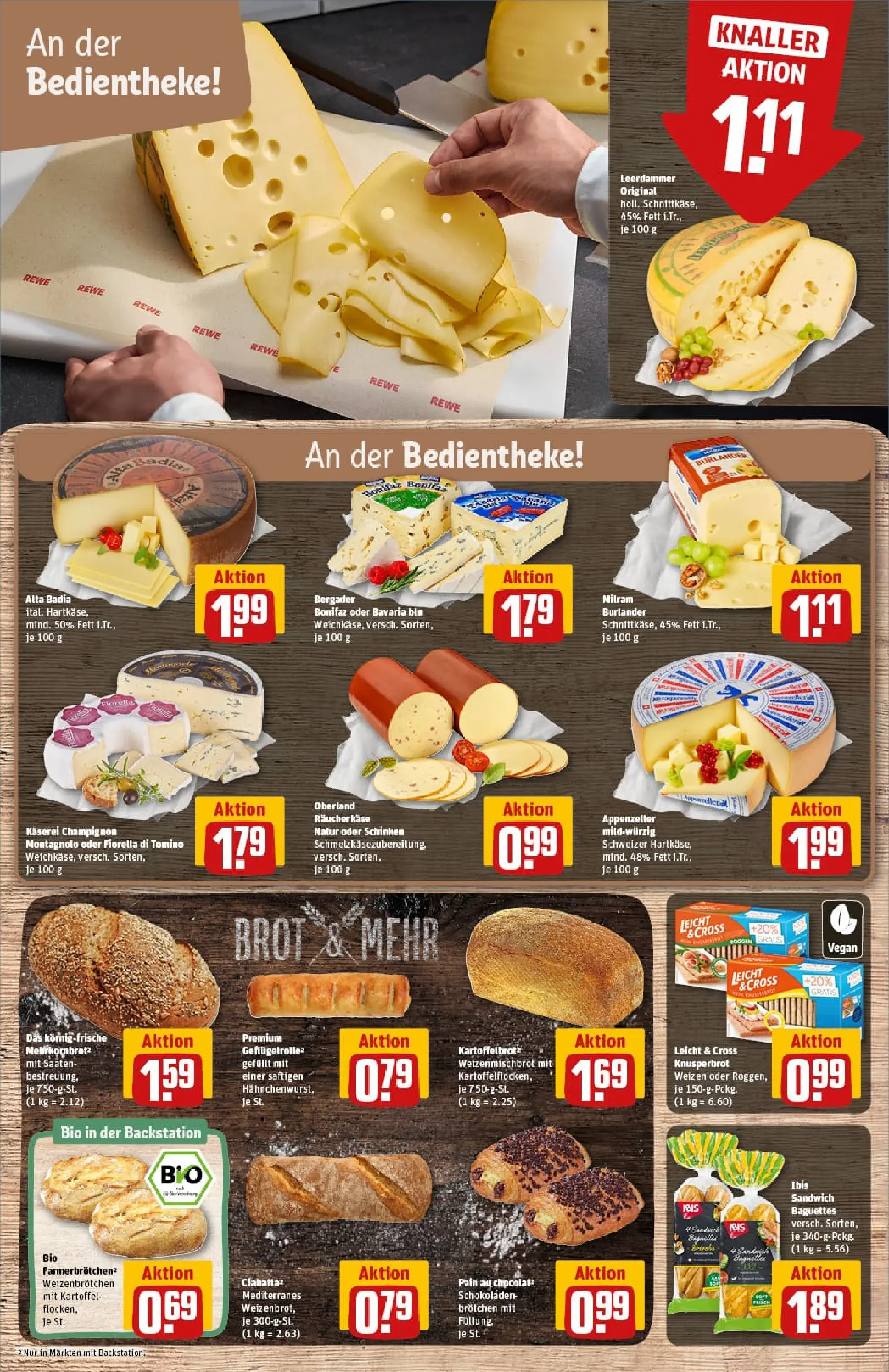 REWE Prospekt ab 11.01.2026 zum Blättern » Angebote | Seite: 11 | Produkte: Käse, Baguette, Milram, Brot