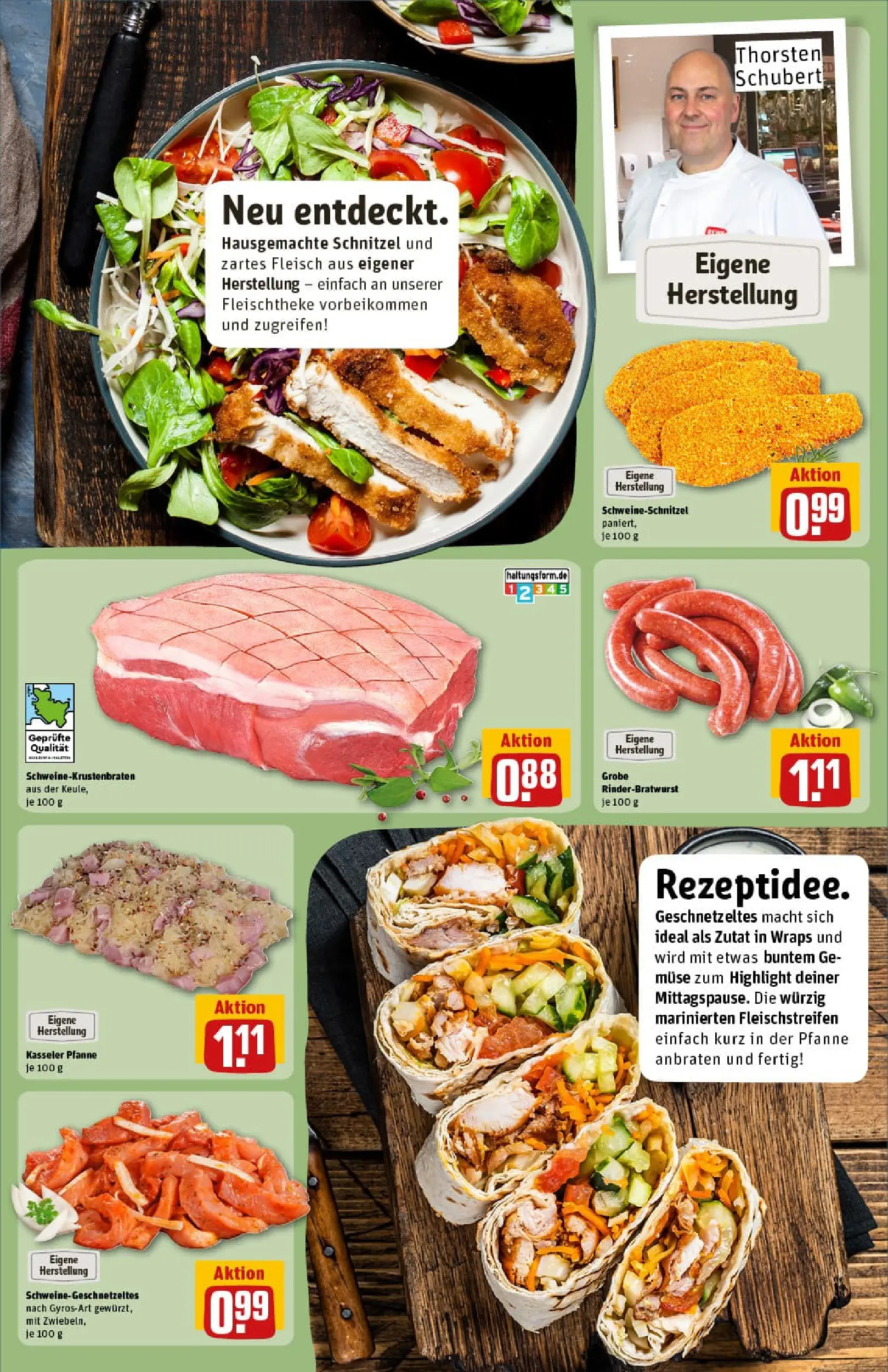 REWE Prospekt ab 11.01.2026 zum Blättern » Angebote | Seite: 13 | Produkte: Schnitzel, Fleisch