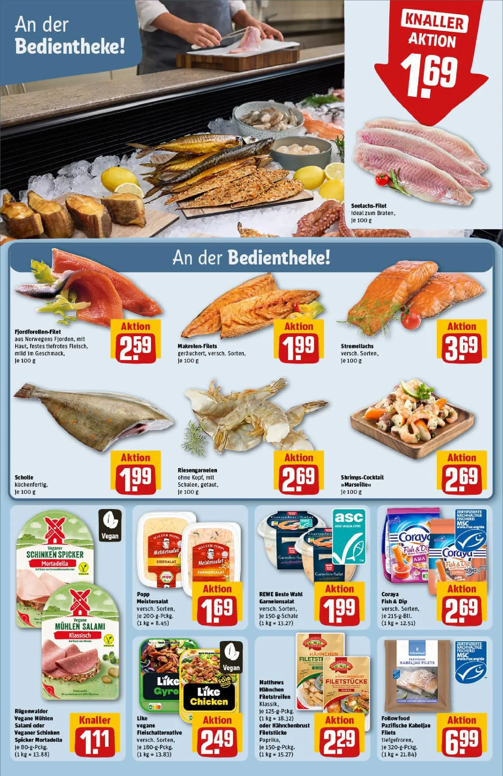 REWE Prospekt ab 11.01.2026 zum Blättern » Angebote | Seite: 12 | Produkte: Hahnchen, Salami, Schinken, Hahnchenbrust